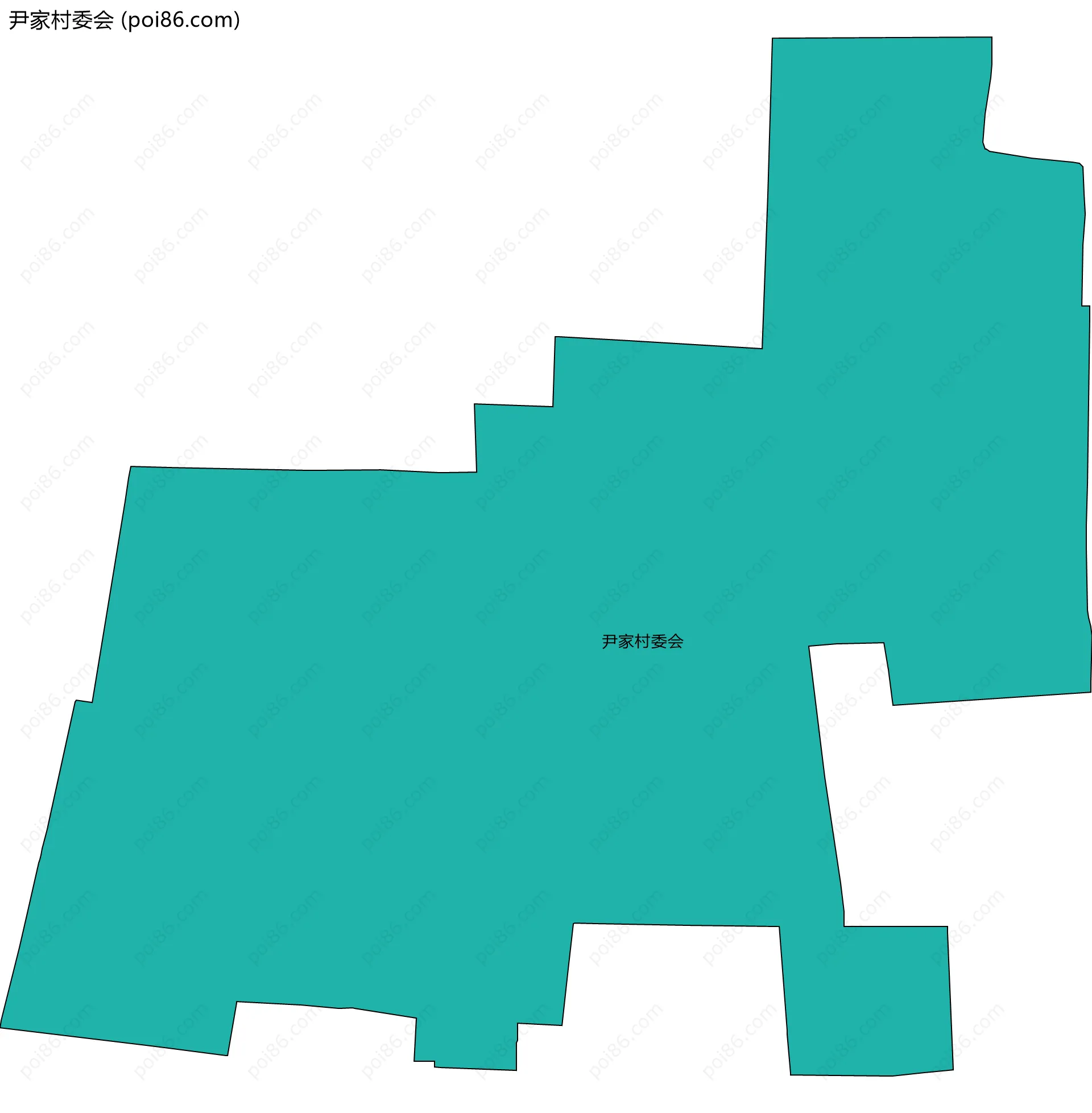 尹家村委会边界地图