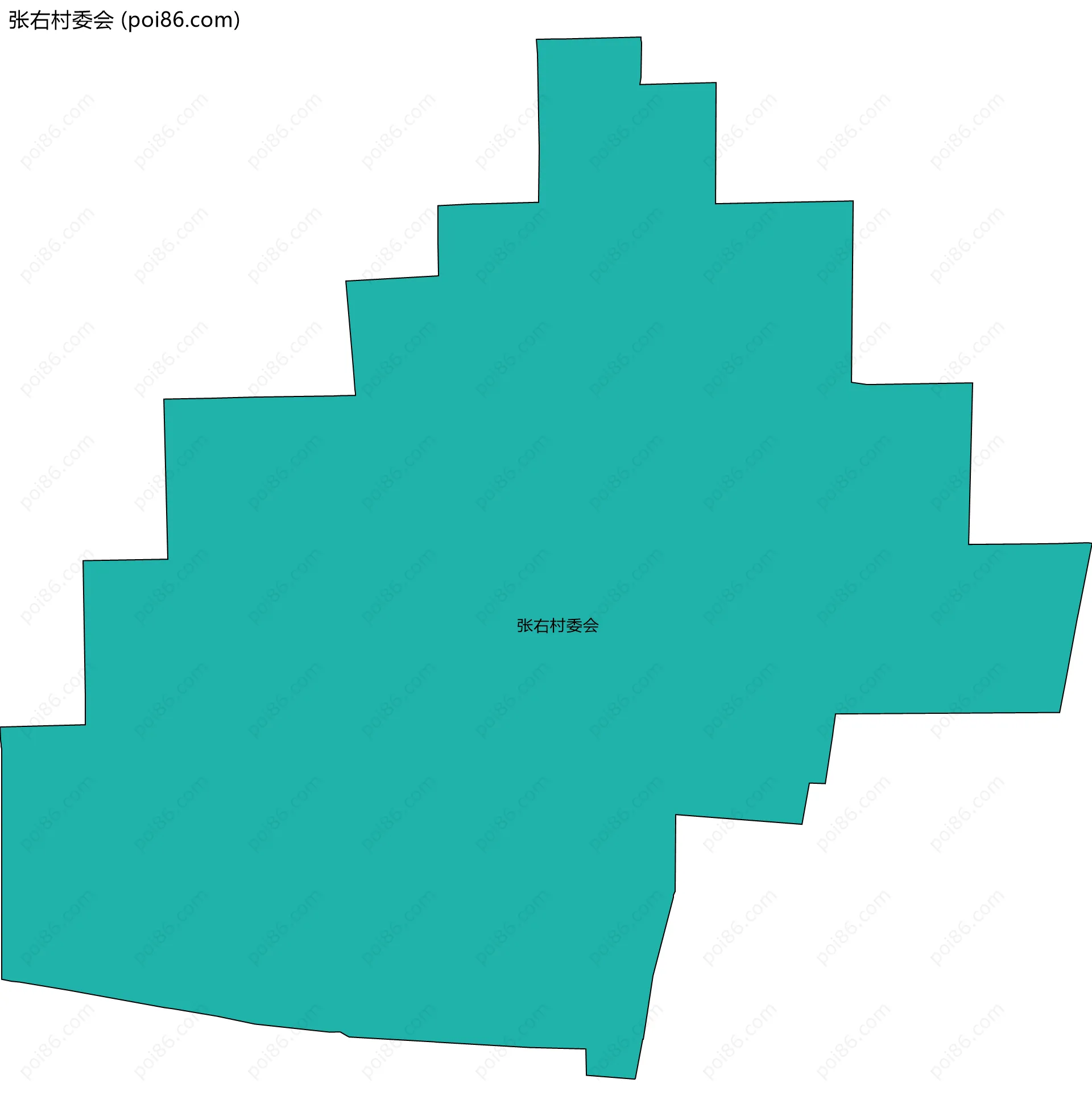 张右村委会边界地图