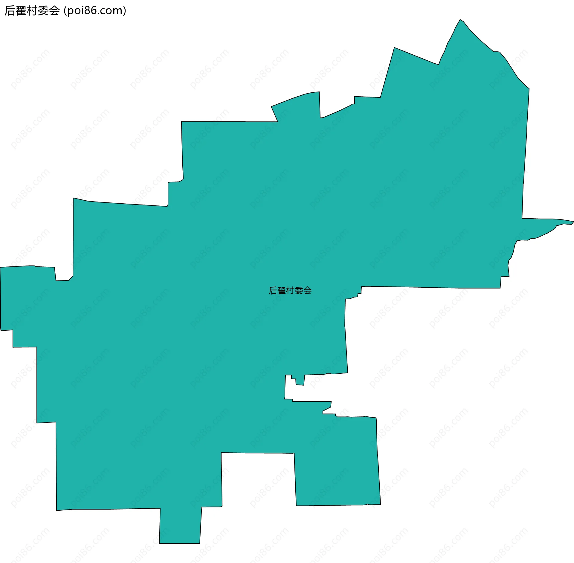 后翟村委会边界地图