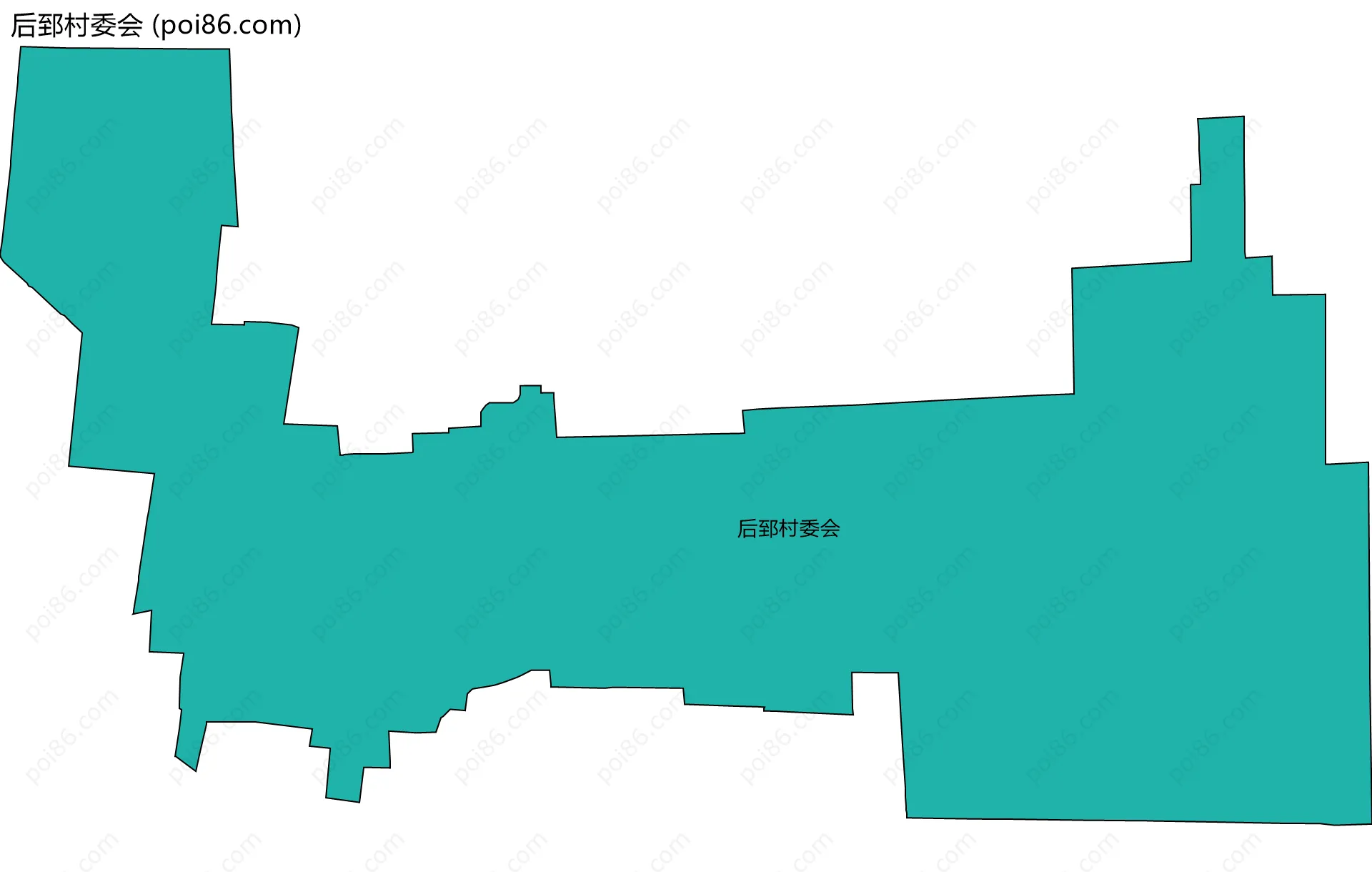 后郅村委会边界地图