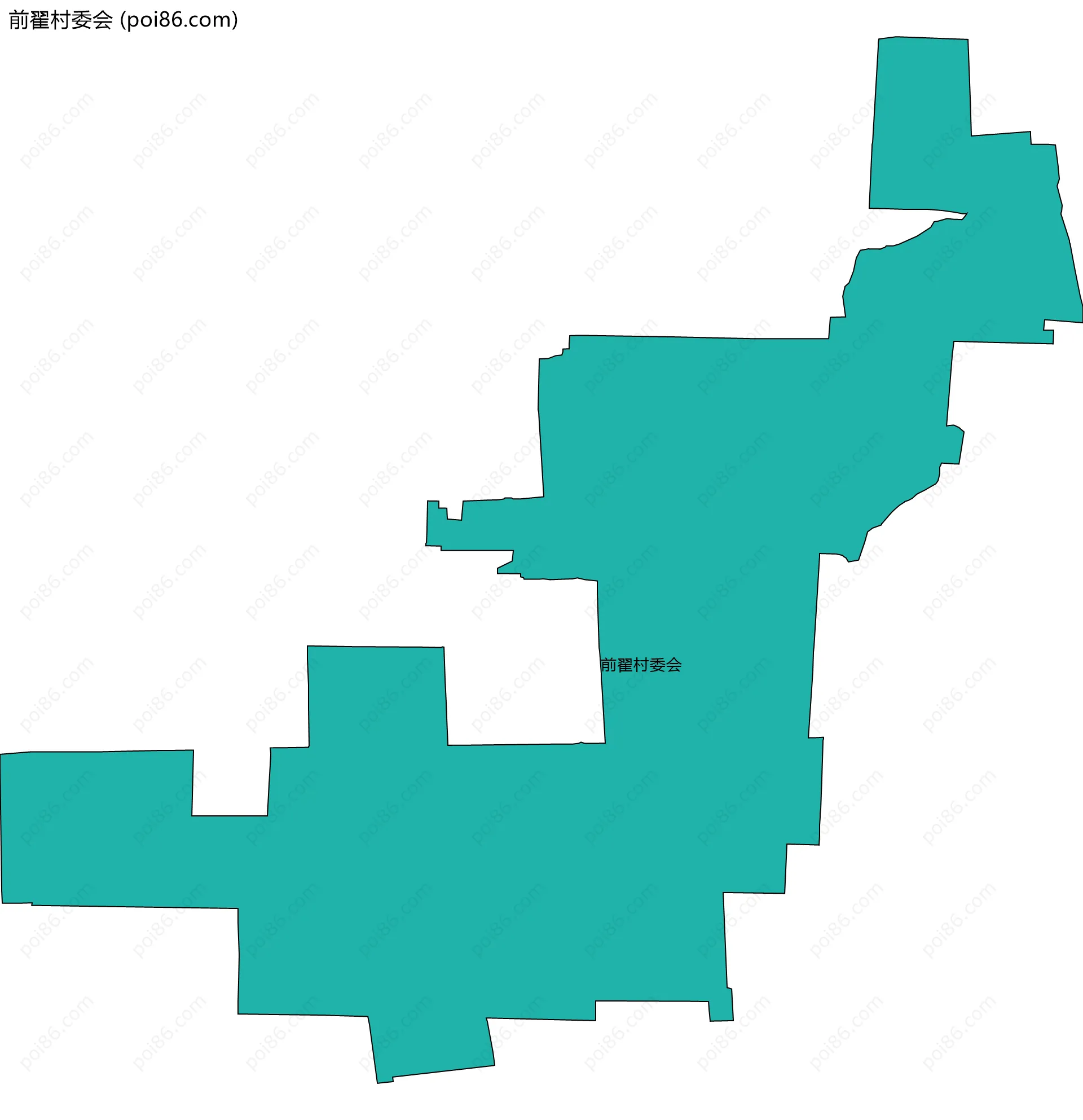 前翟村委会边界地图