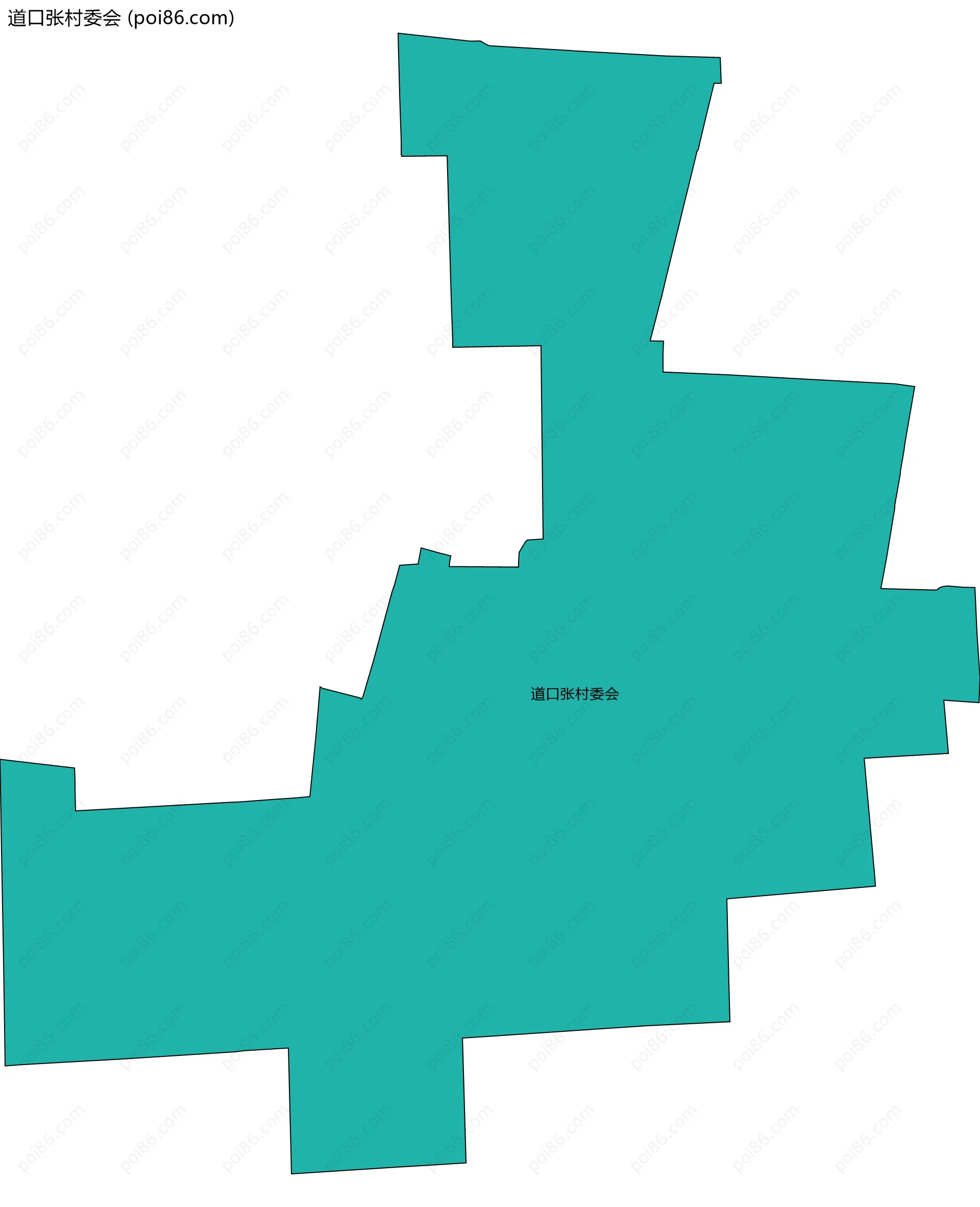 道口张村委会边界地图