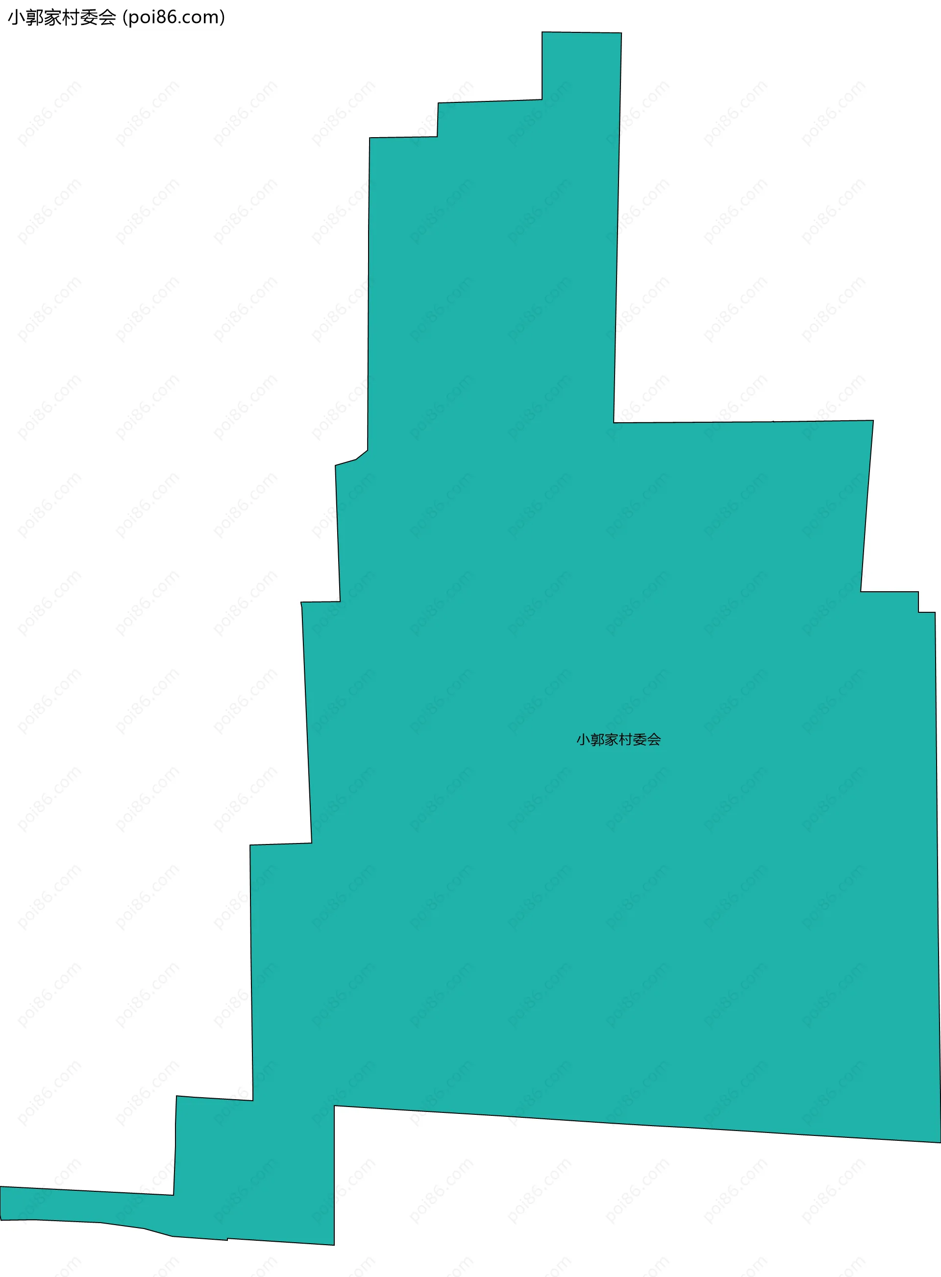 小郭家村委会边界地图