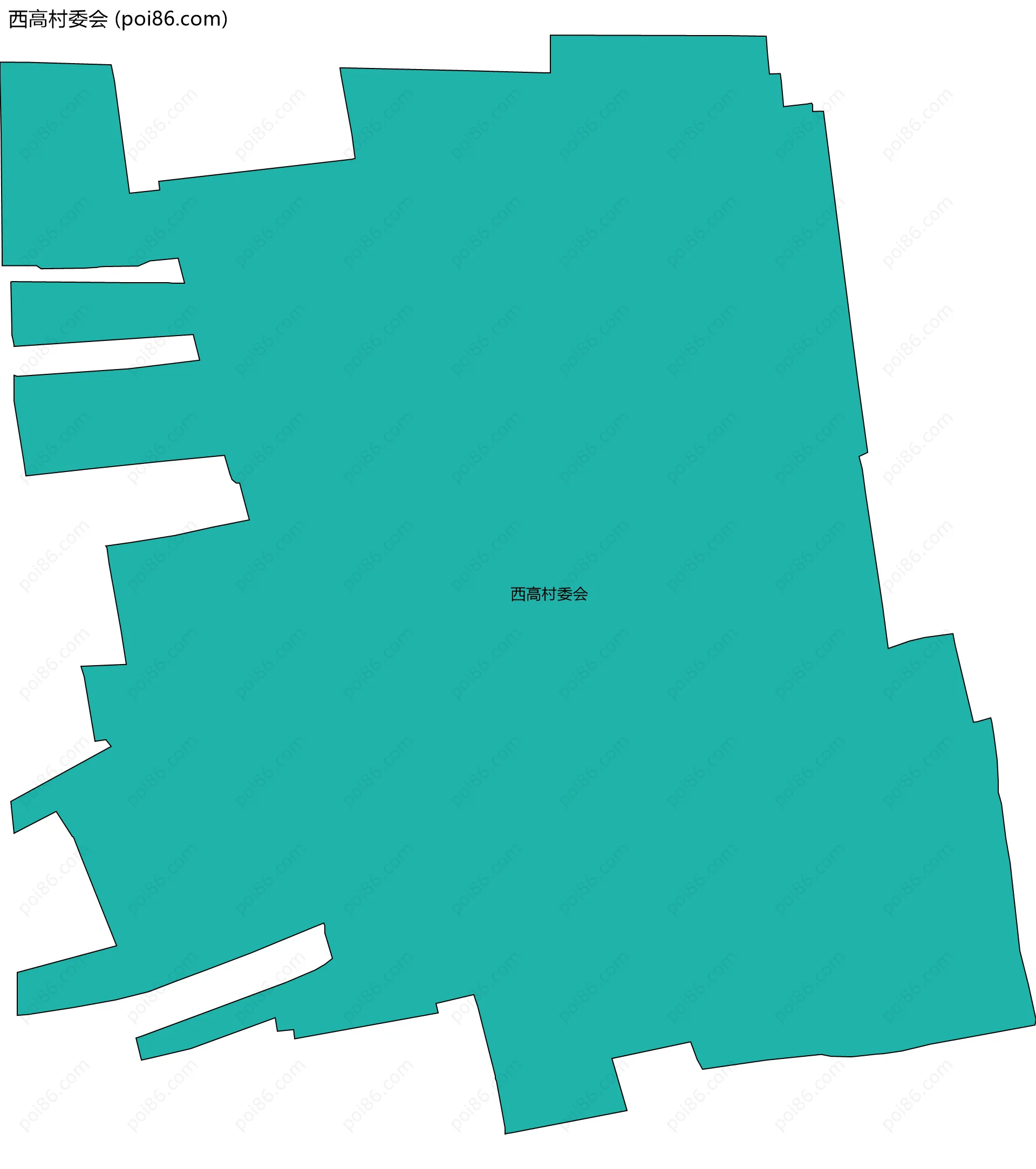 西高村委会边界地图