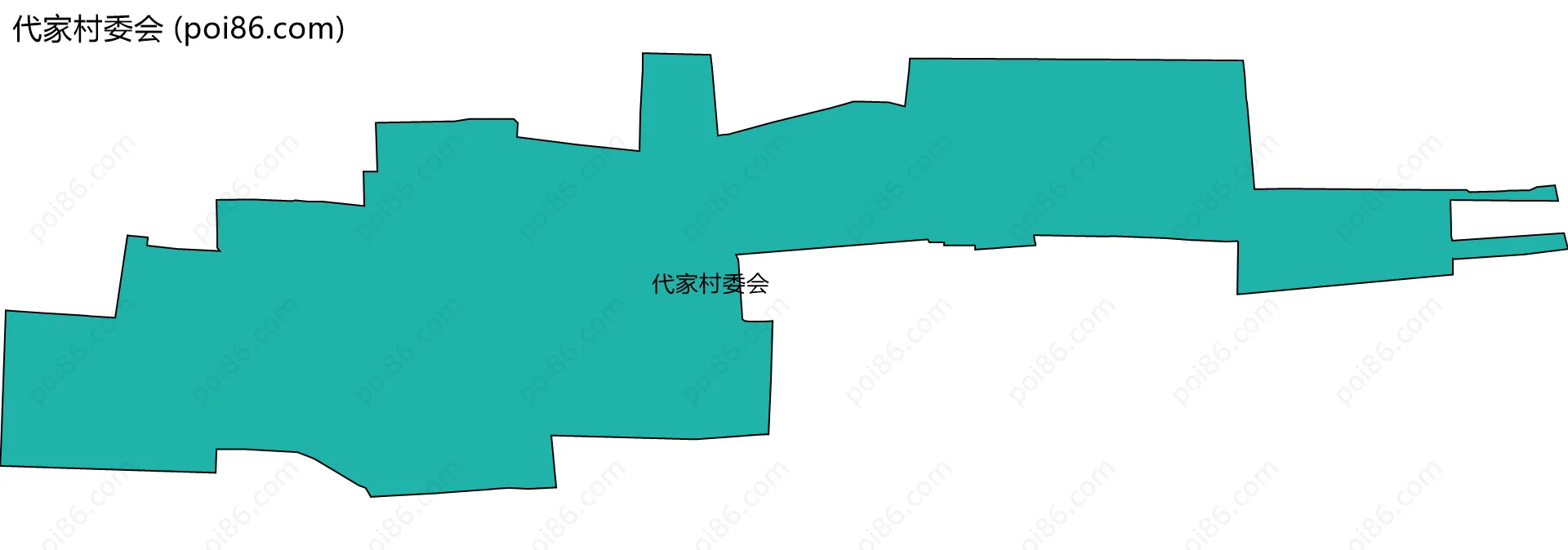 代家村委会边界地图