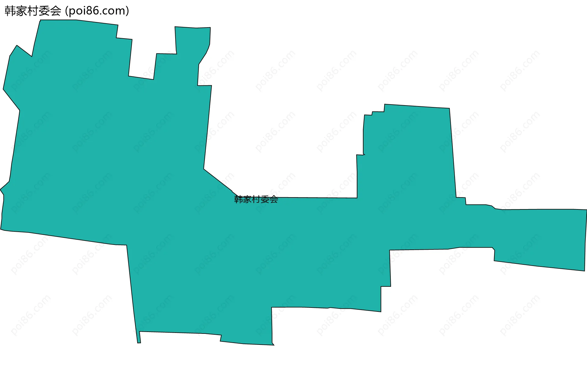 韩家村委会边界地图