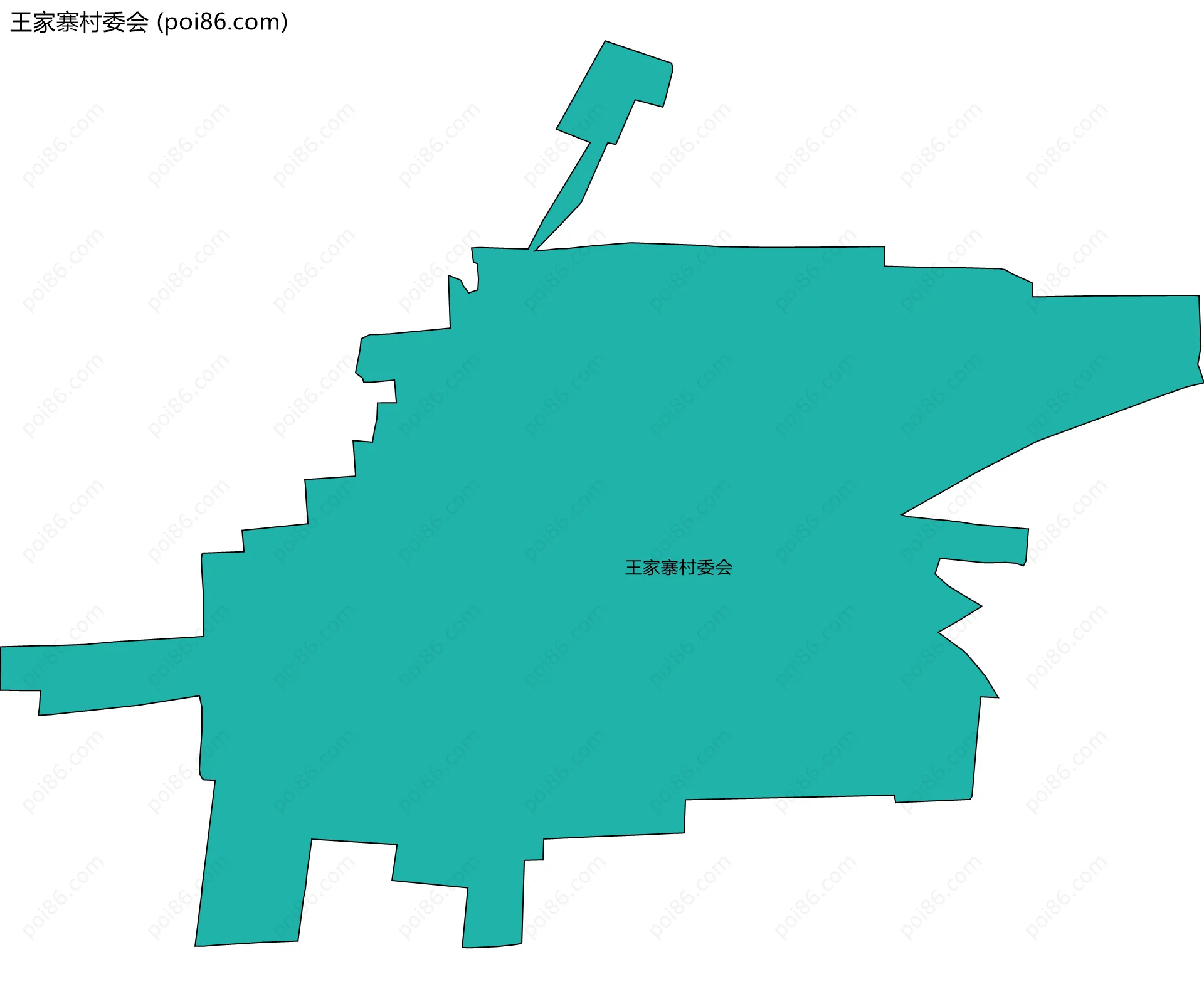 王家寨村委会边界地图