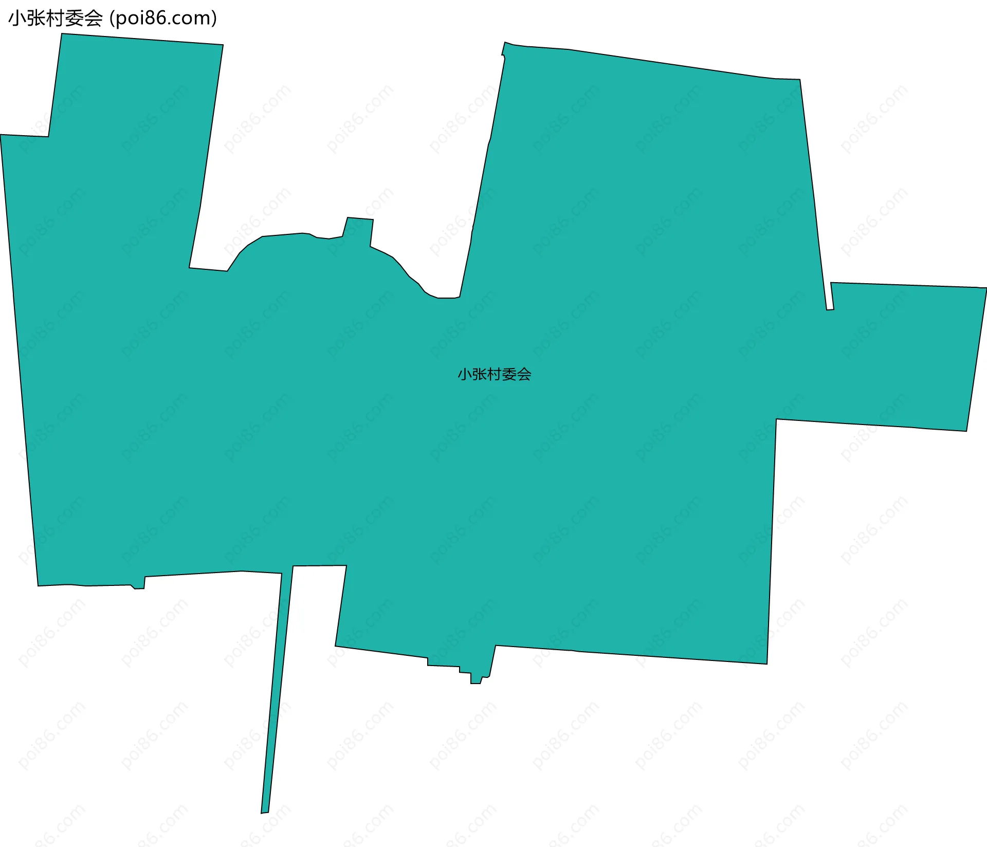 小张村委会边界地图