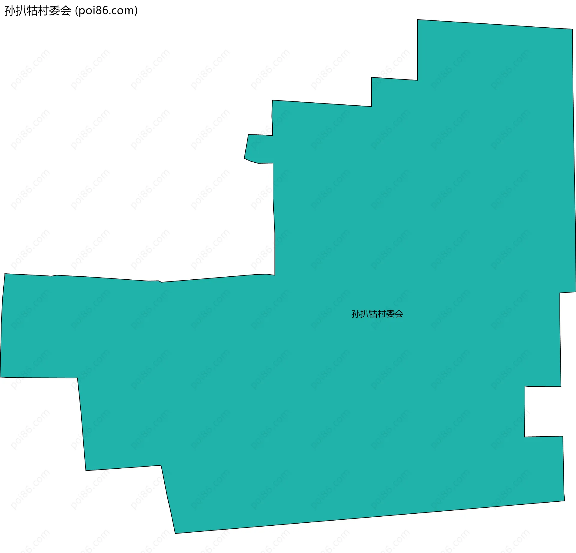 孙扒牯村委会边界地图