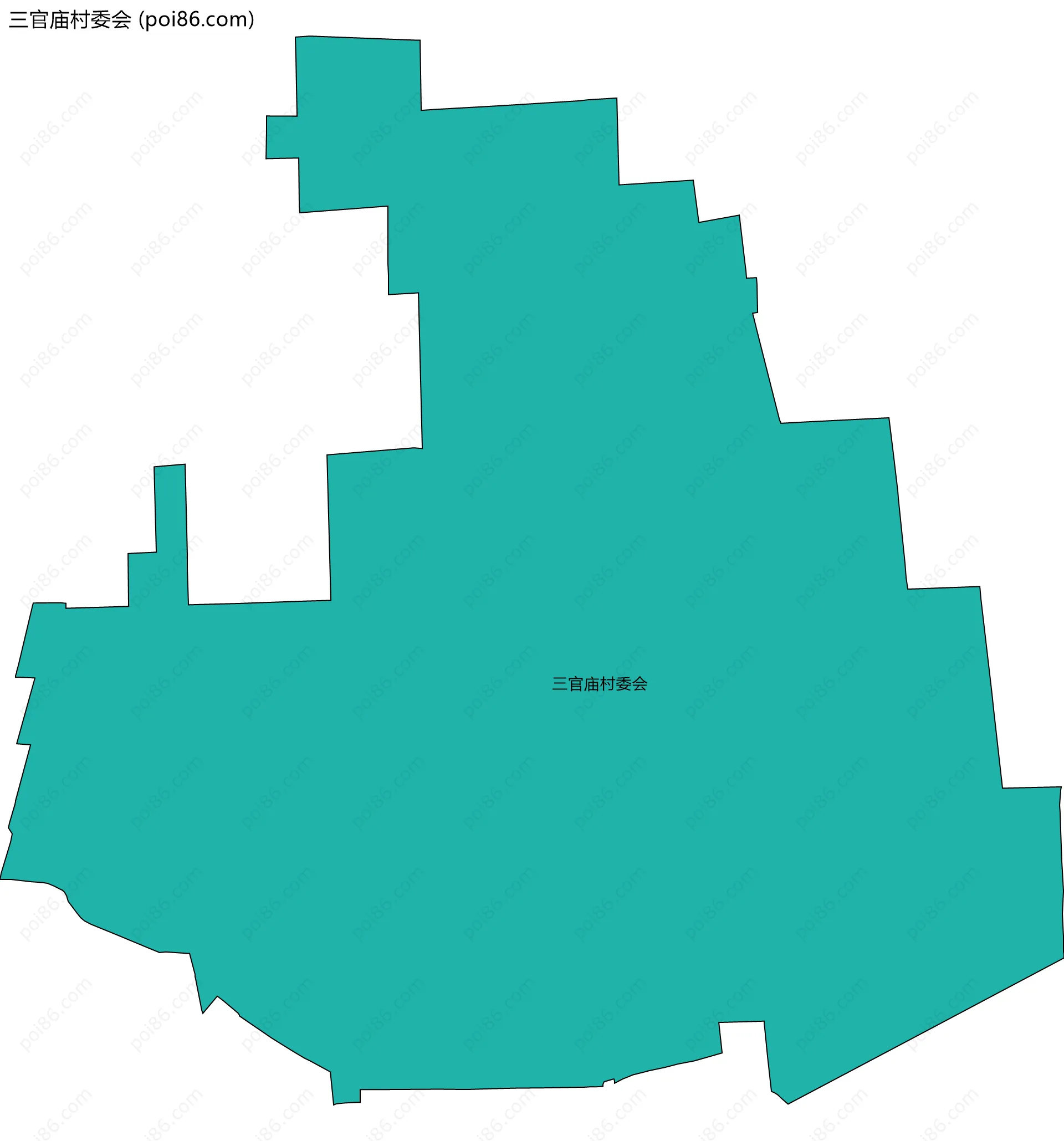 三官庙村委会边界地图