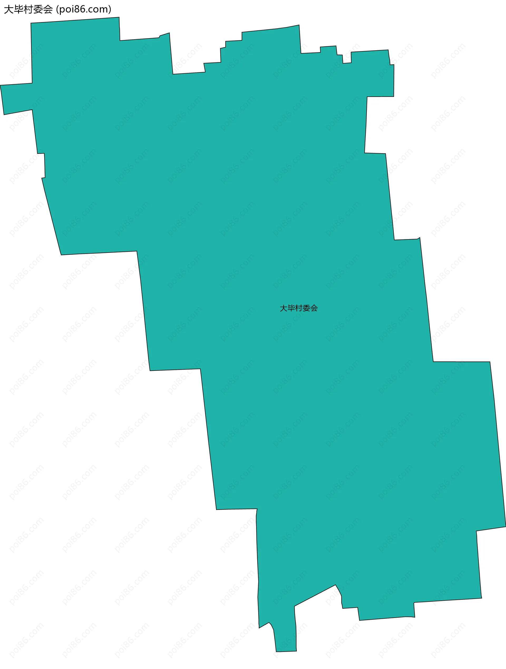 大毕村委会边界地图