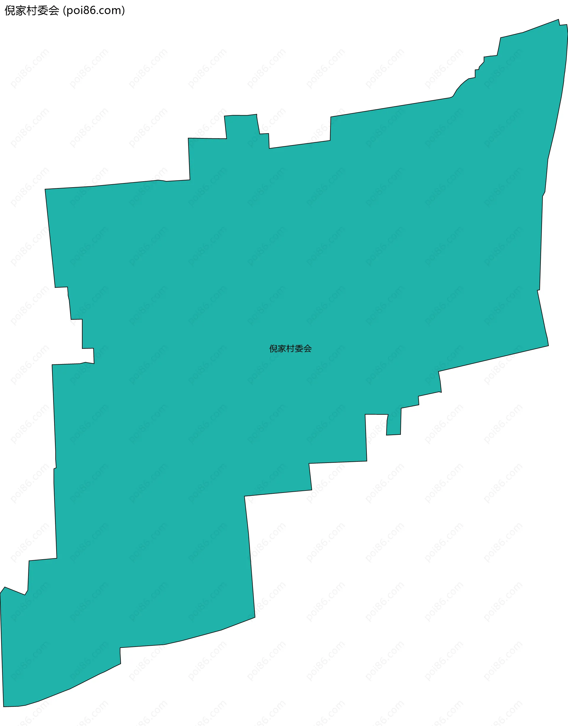 倪家村委会边界地图