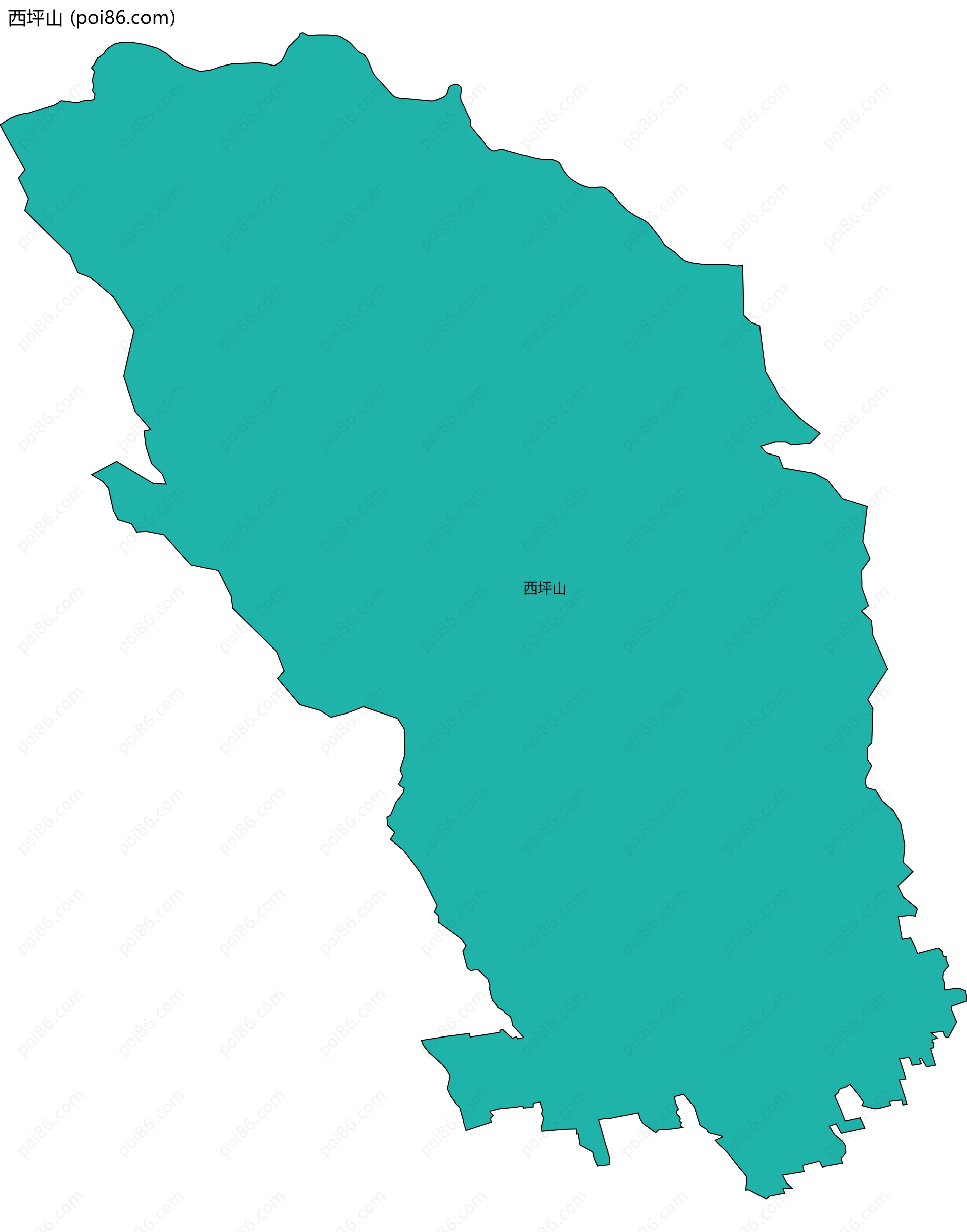西坪山边界地图