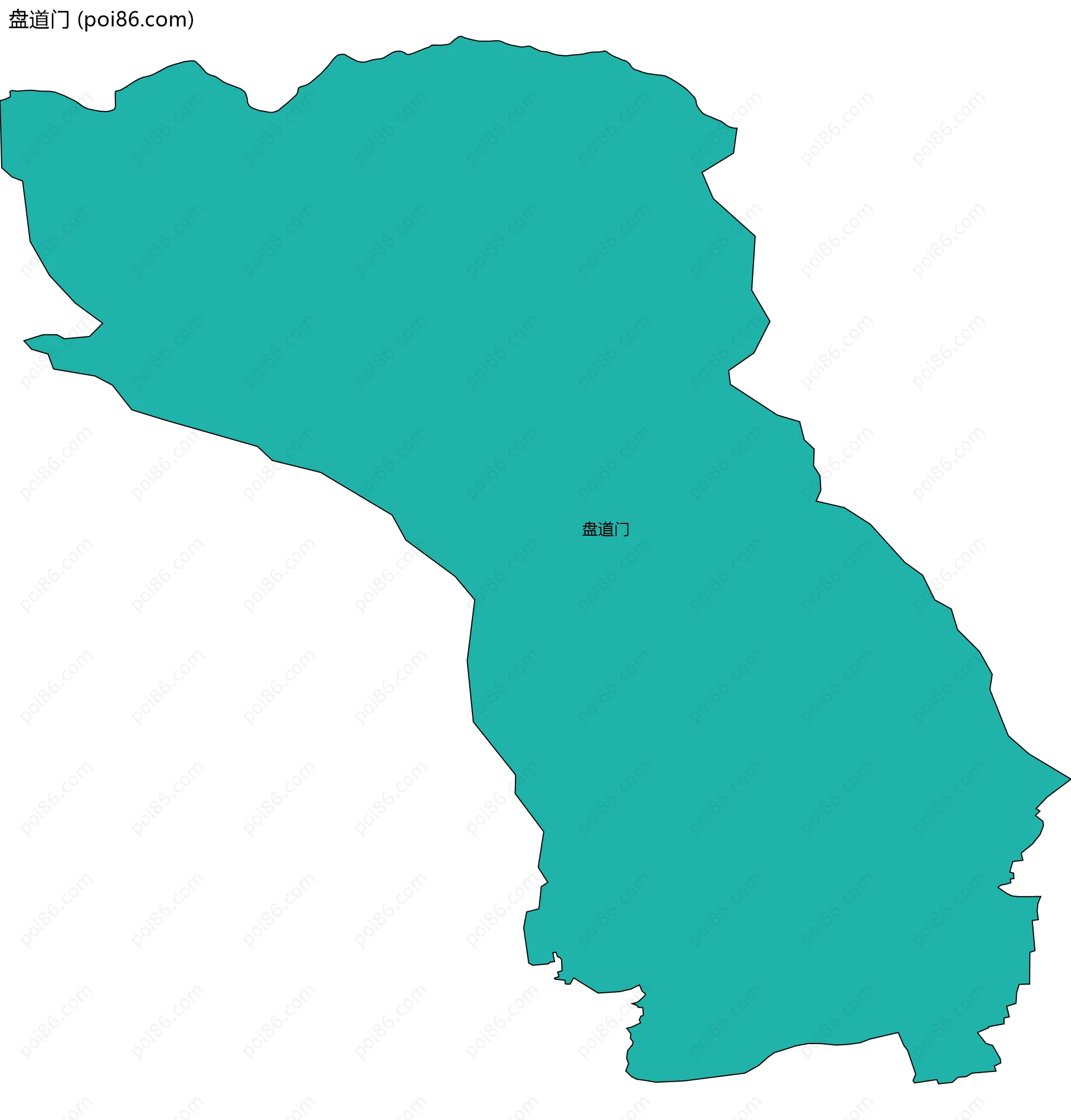 盘道门边界地图