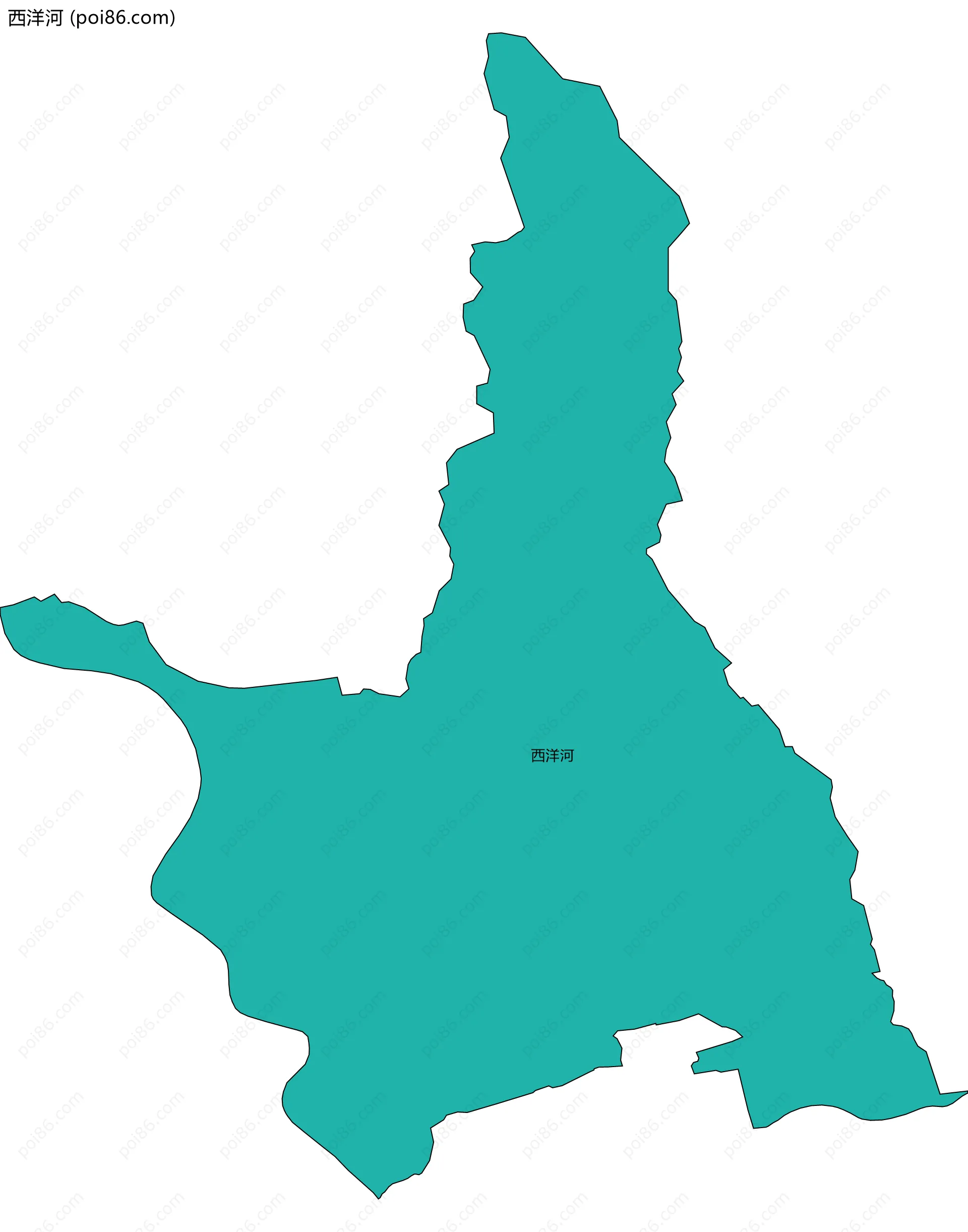 西洋河边界地图