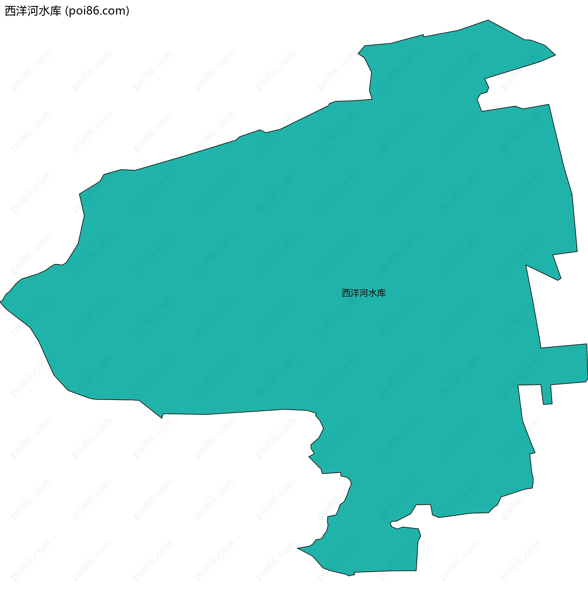 西洋河水库边界地图