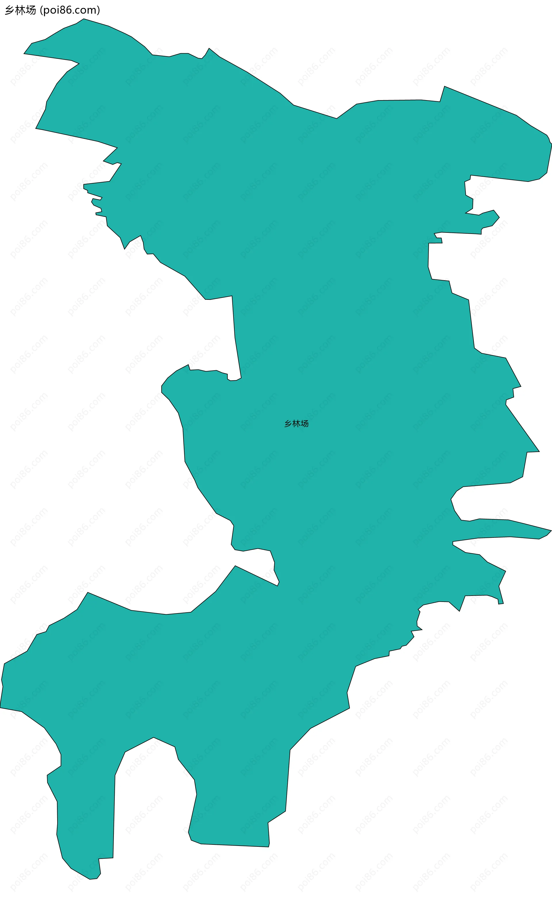 乡林场边界地图