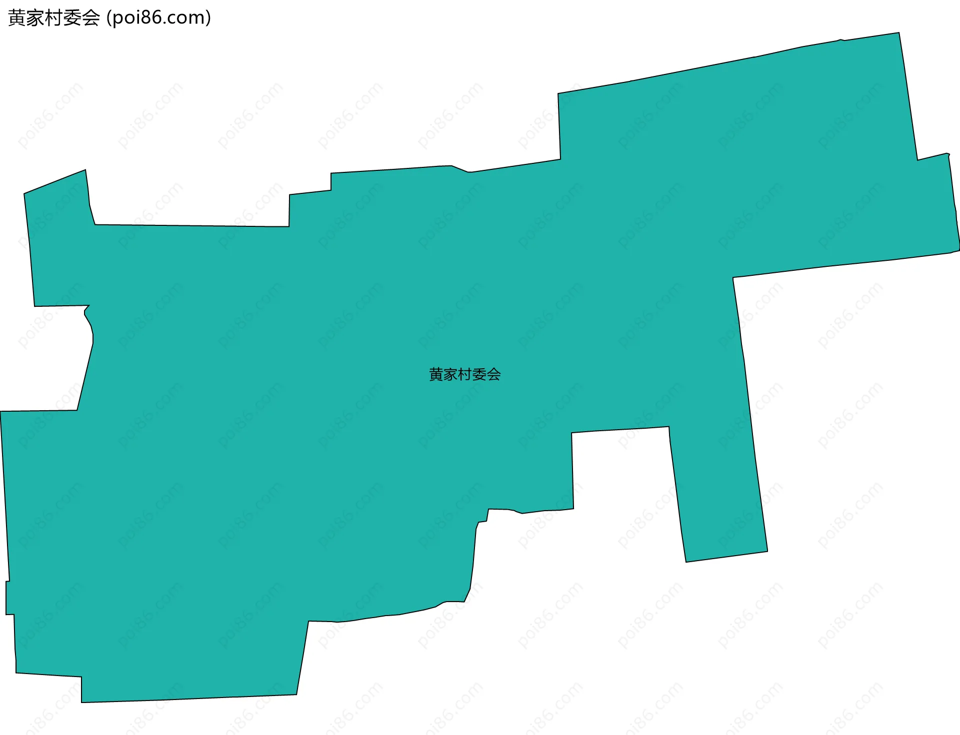 黄家村委会边界地图