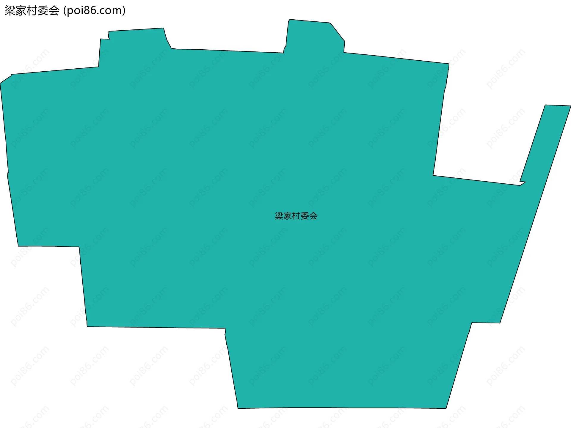 梁家村委会边界地图