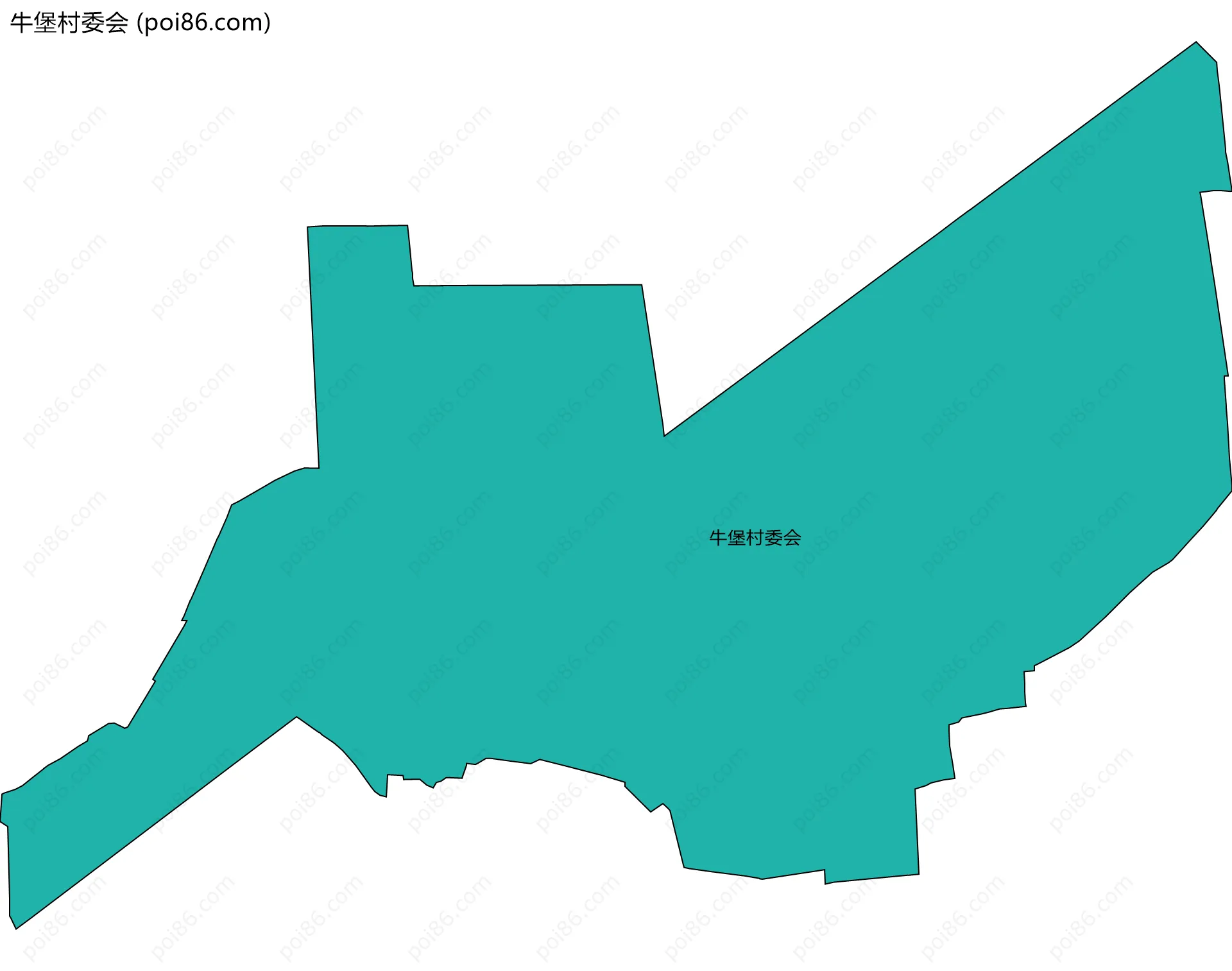 牛堡村委会边界地图