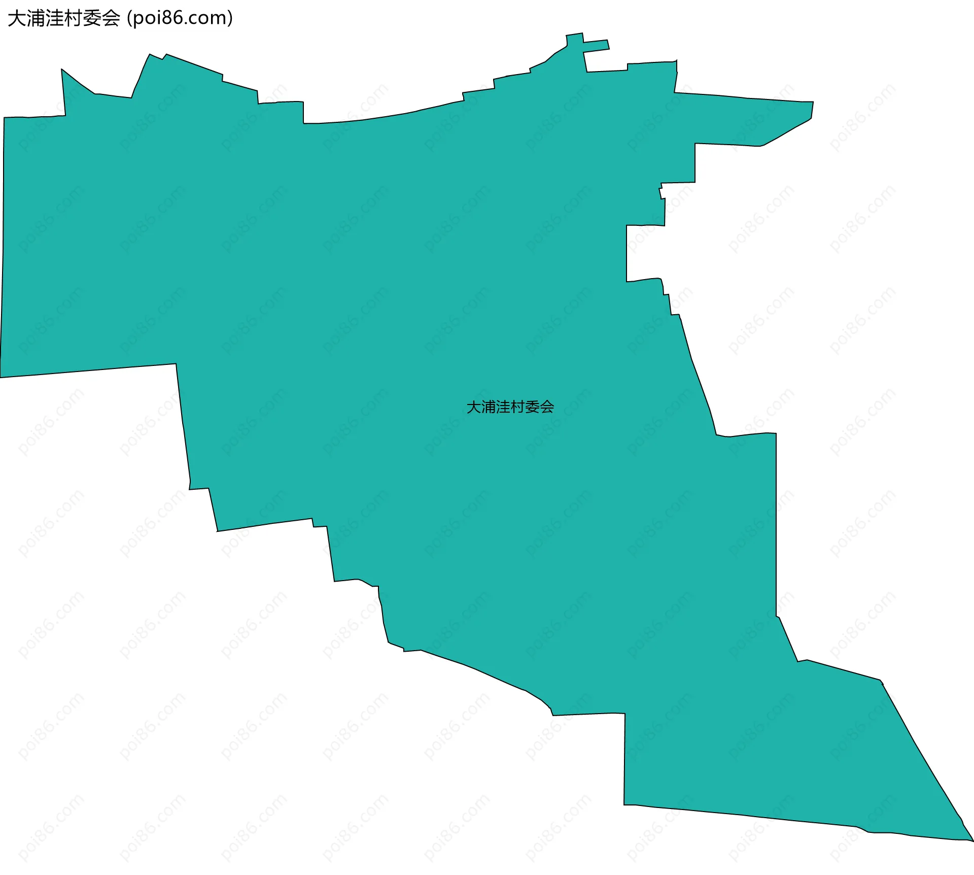 大浦洼村委会边界地图
