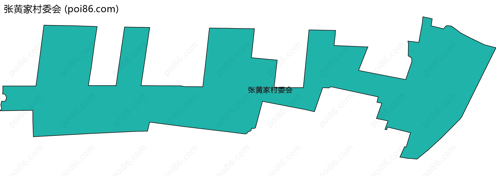 张黄家村委会边界地图