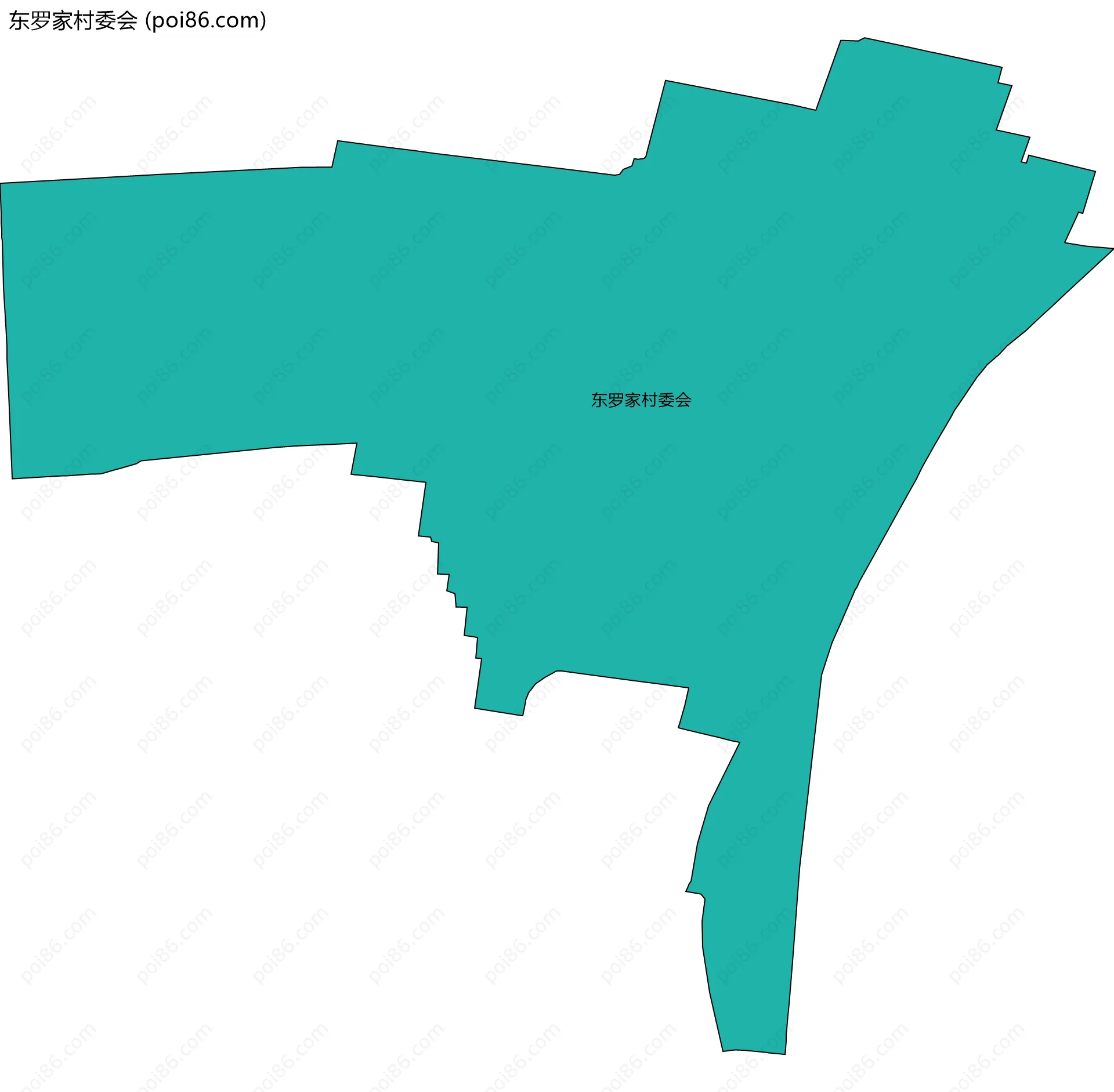 东罗家村委会边界地图