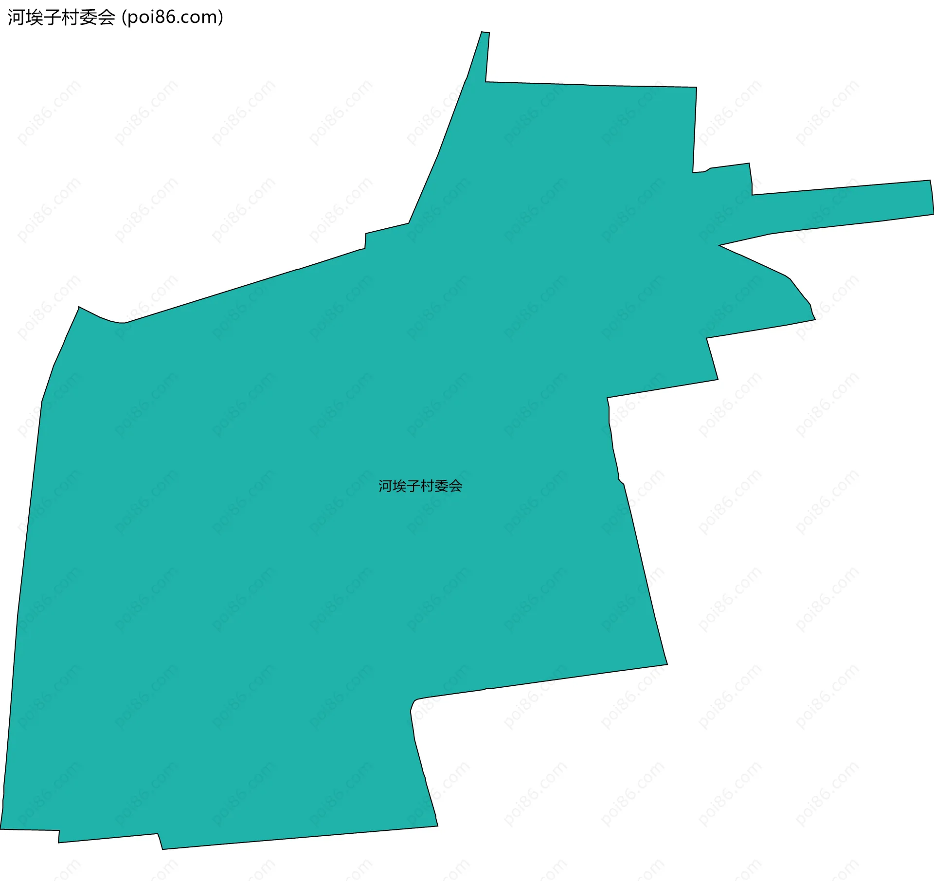 河埃子村委会边界地图