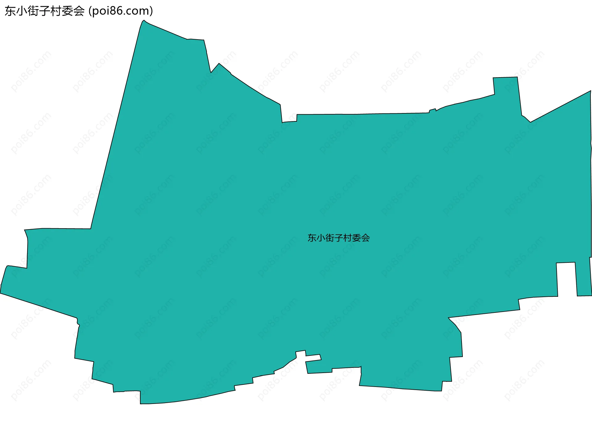 东小街子村委会边界地图