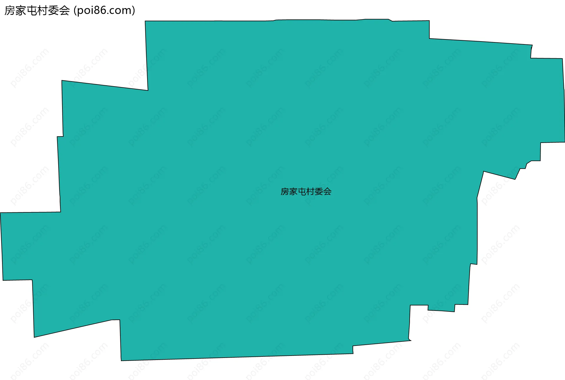房家屯村委会边界地图