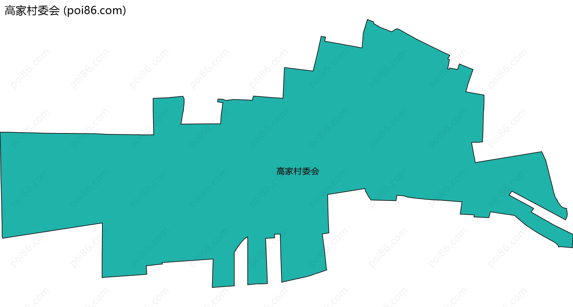 高家村委会边界地图