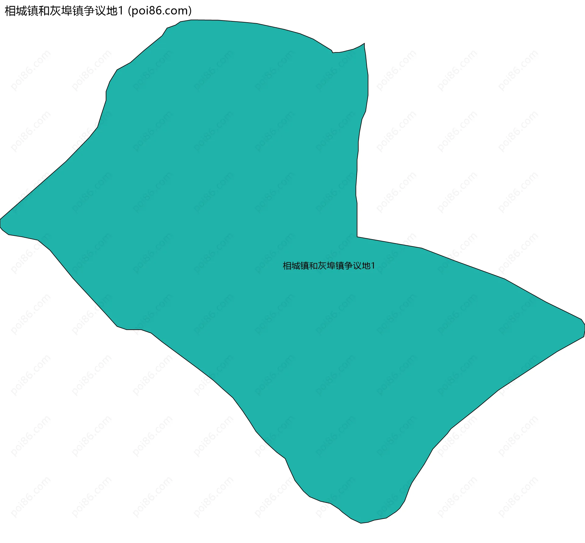 相城镇和灰埠镇争议地1边界地图