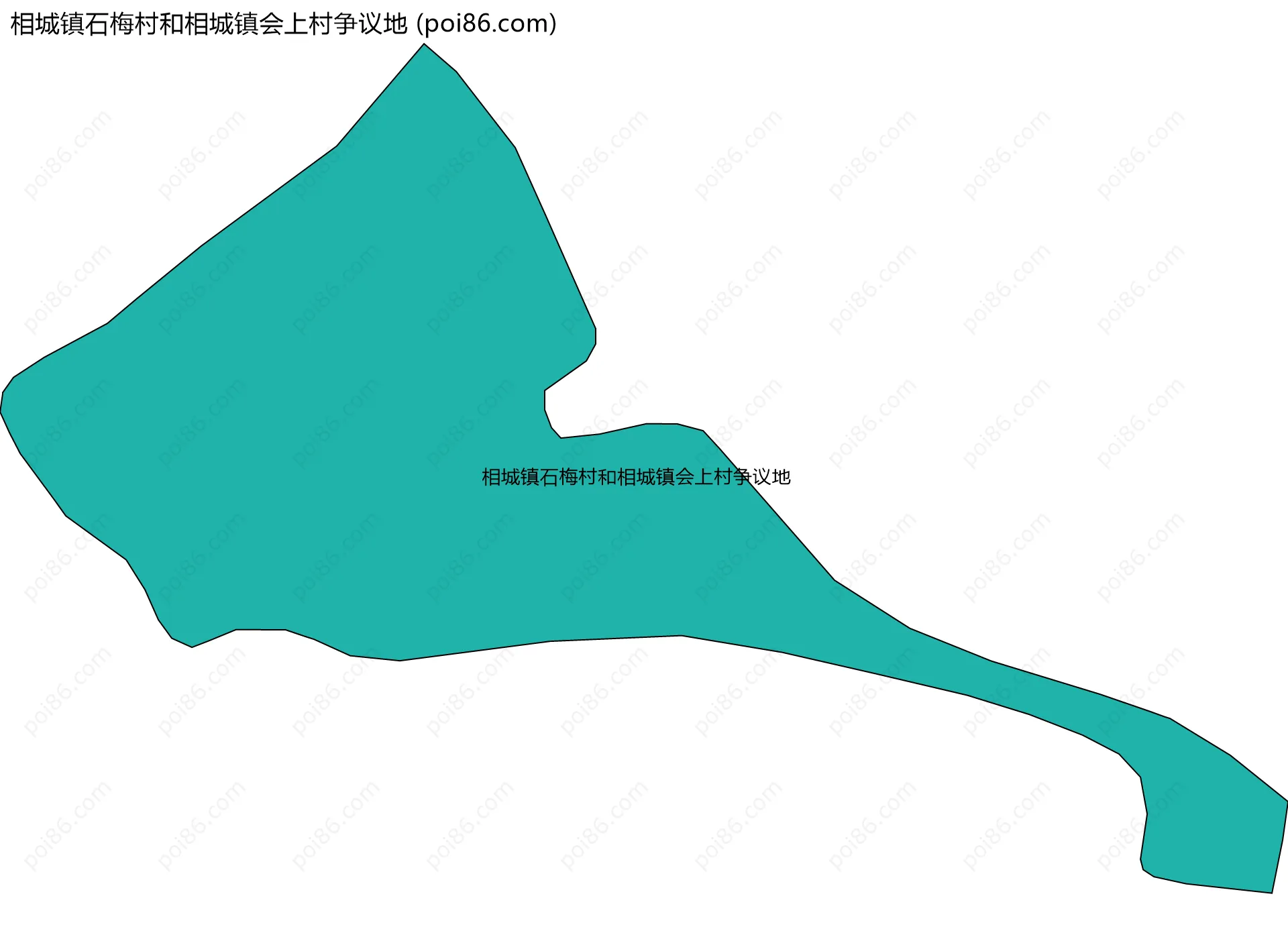 相城镇石梅村和相城镇会上村争议地边界地图