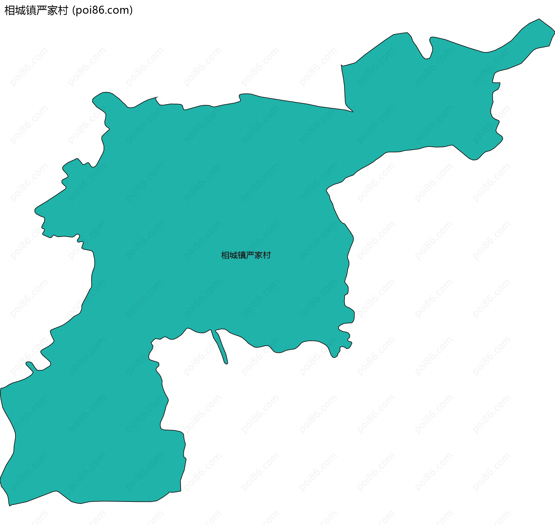 相城镇严家村边界地图