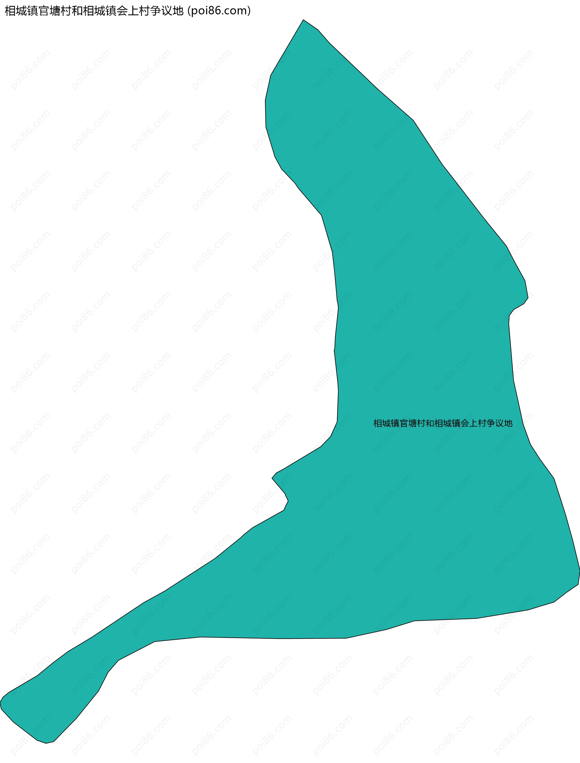 相城镇官塘村和相城镇会上村争议地边界地图