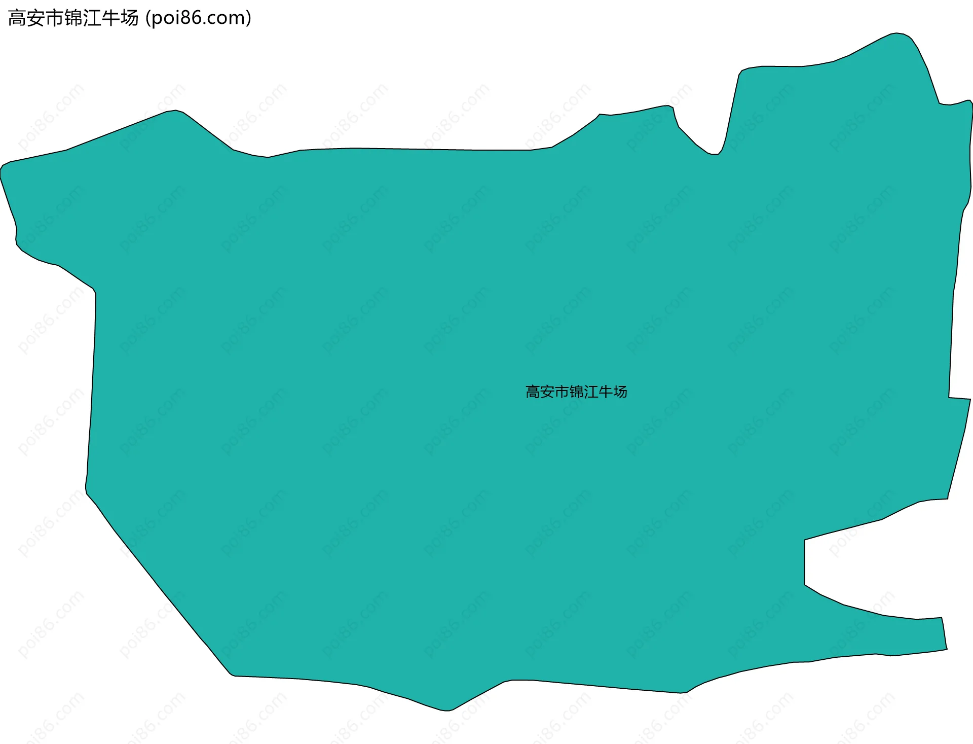 高安市锦江牛场边界地图