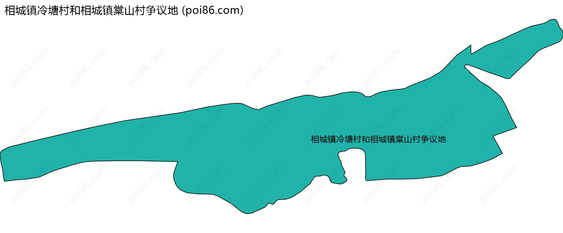 相城镇冷塘村和相城镇棠山村争议地边界地图