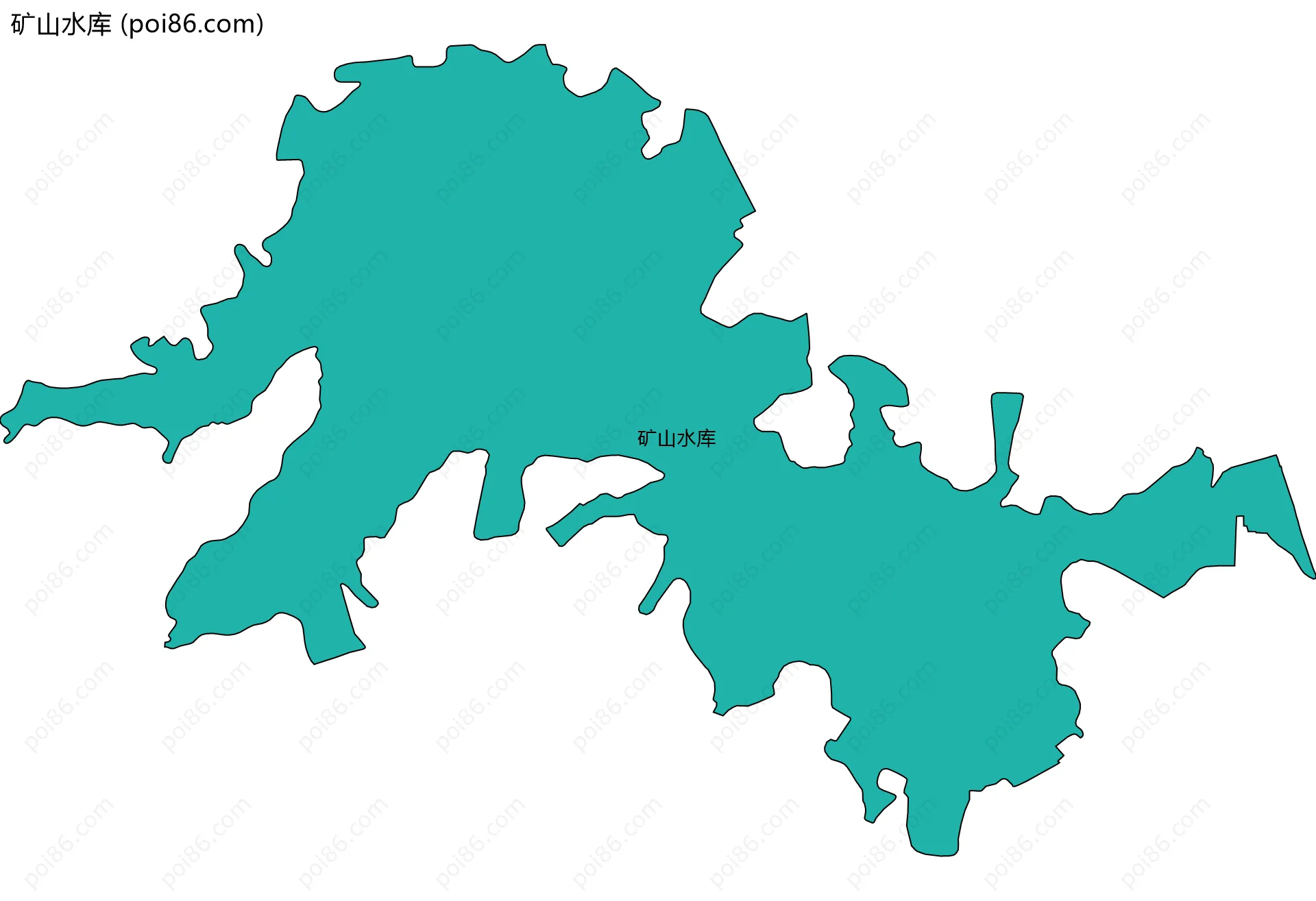 矿山水库边界地图