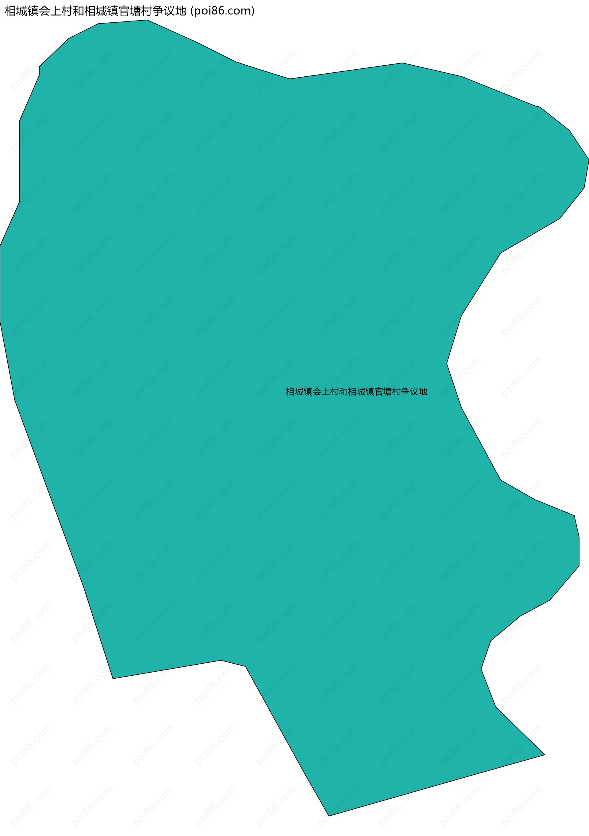 相城镇会上村和相城镇官塘村争议地边界地图
