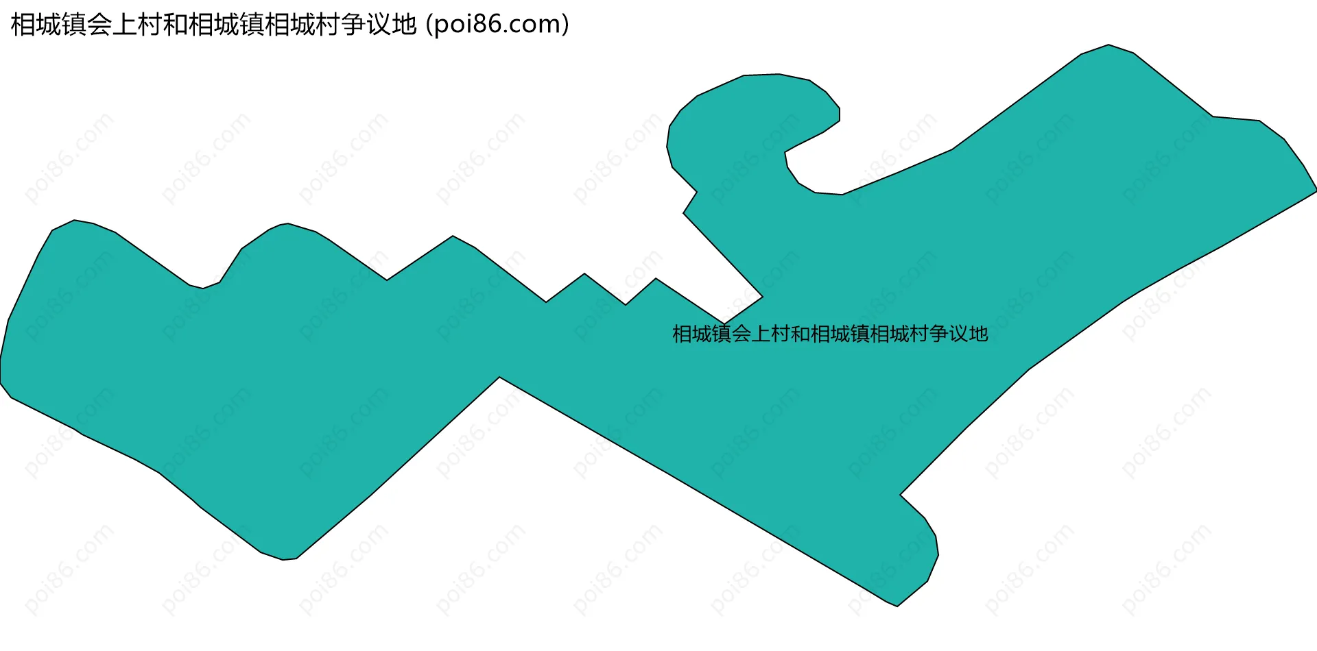 相城镇会上村和相城镇相城村争议地边界地图