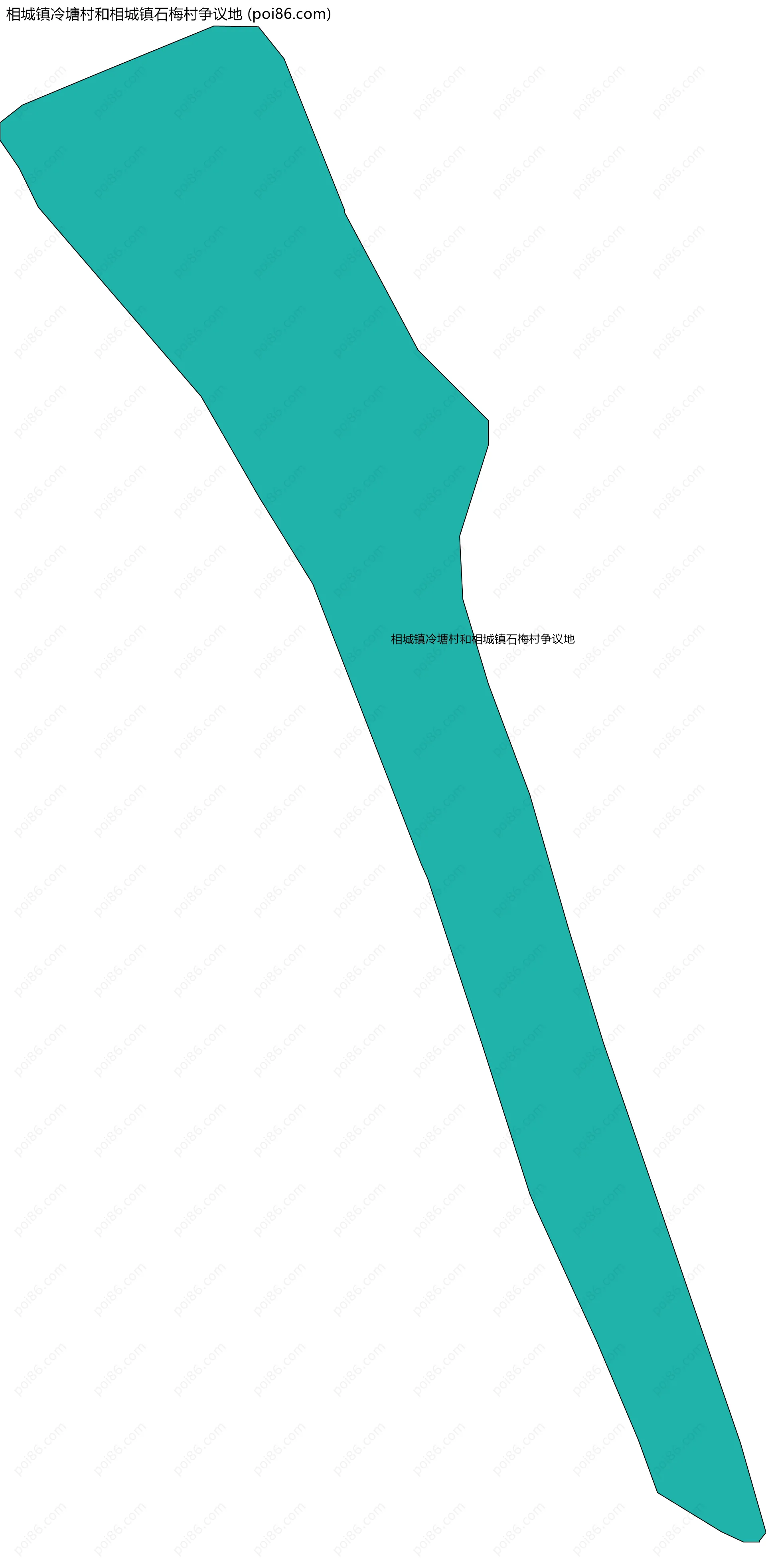 相城镇冷塘村和相城镇石梅村争议地边界地图