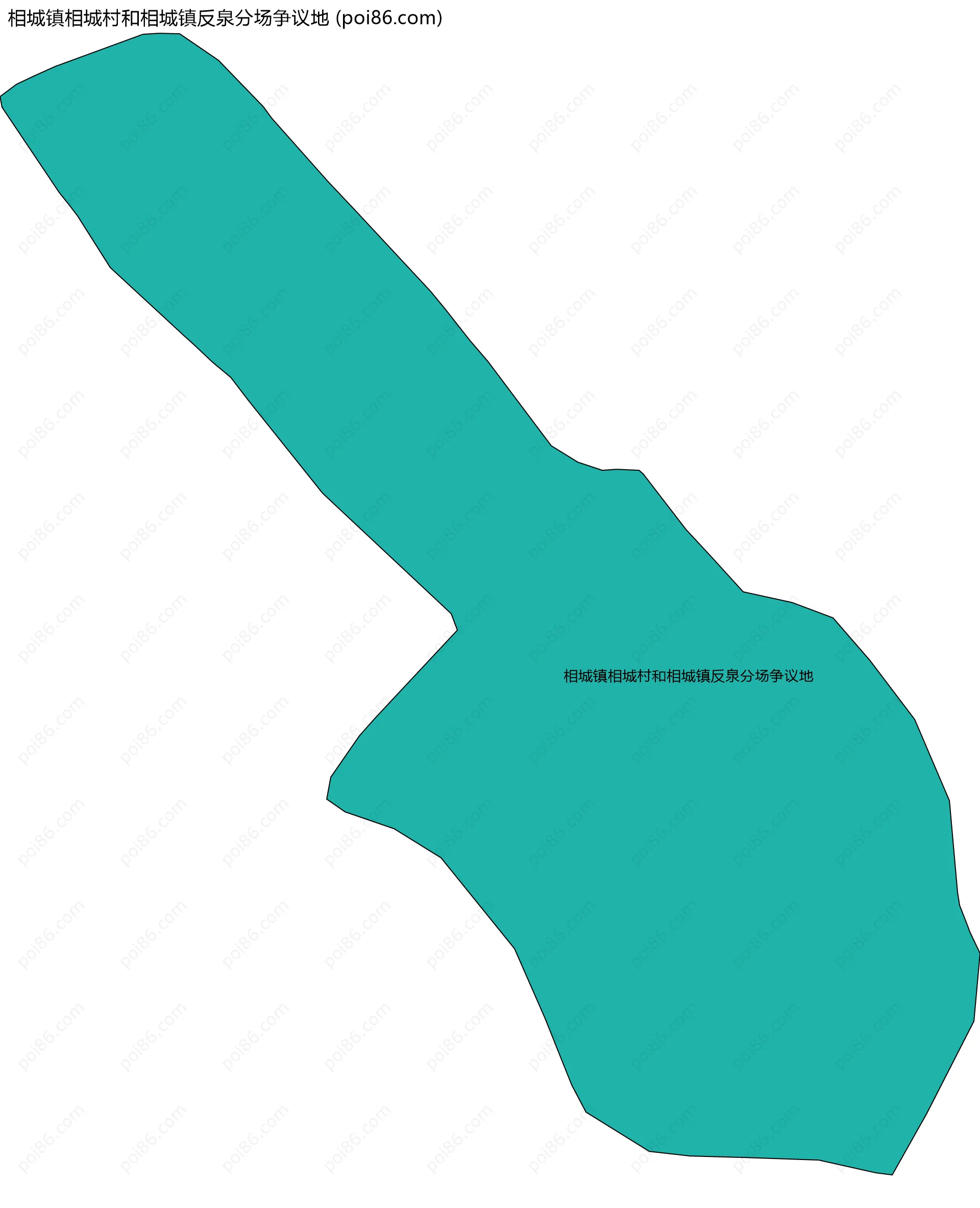 相城镇相城村和相城镇反泉分场争议地边界地图