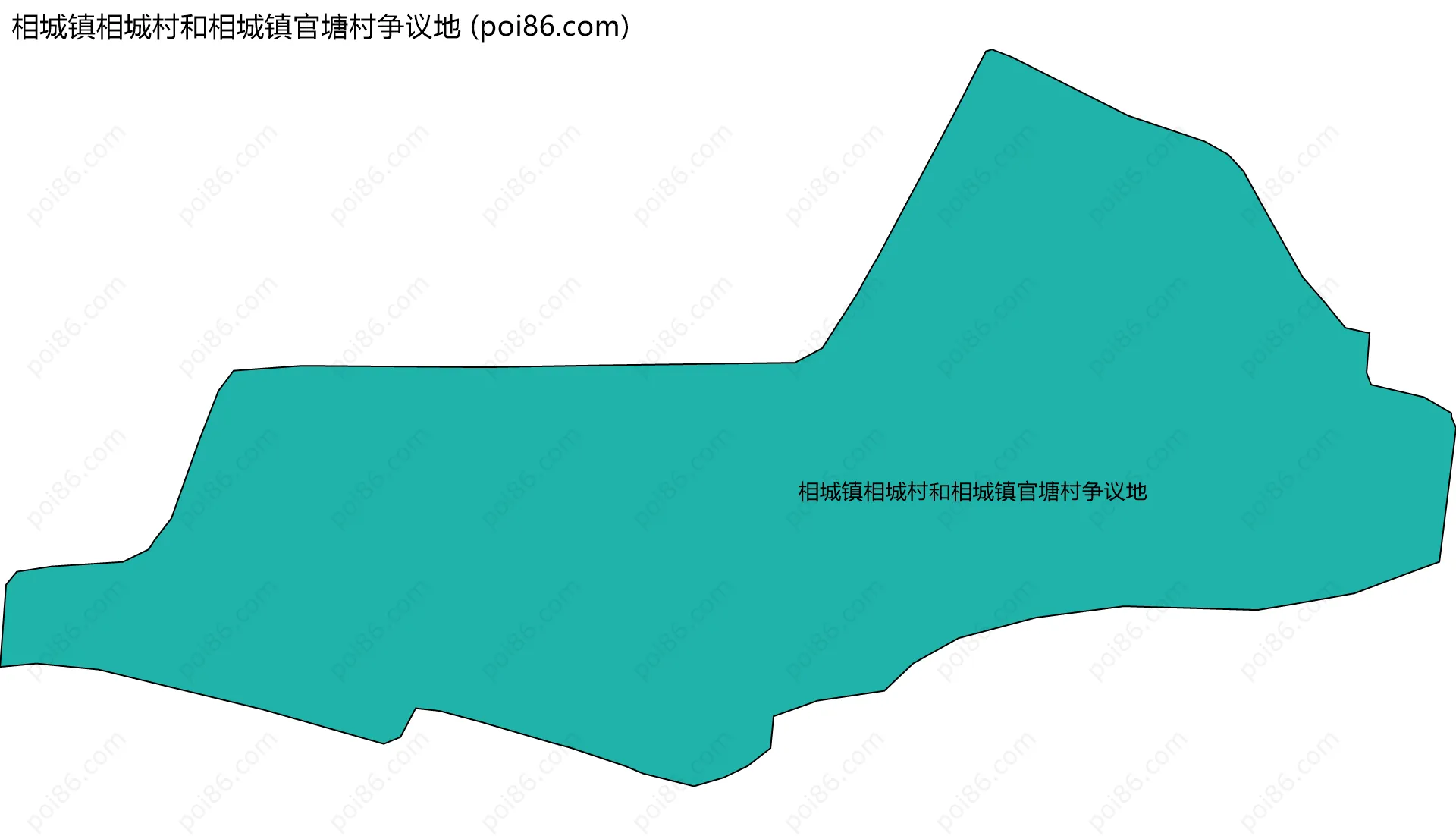 相城镇相城村和相城镇官塘村争议地边界地图