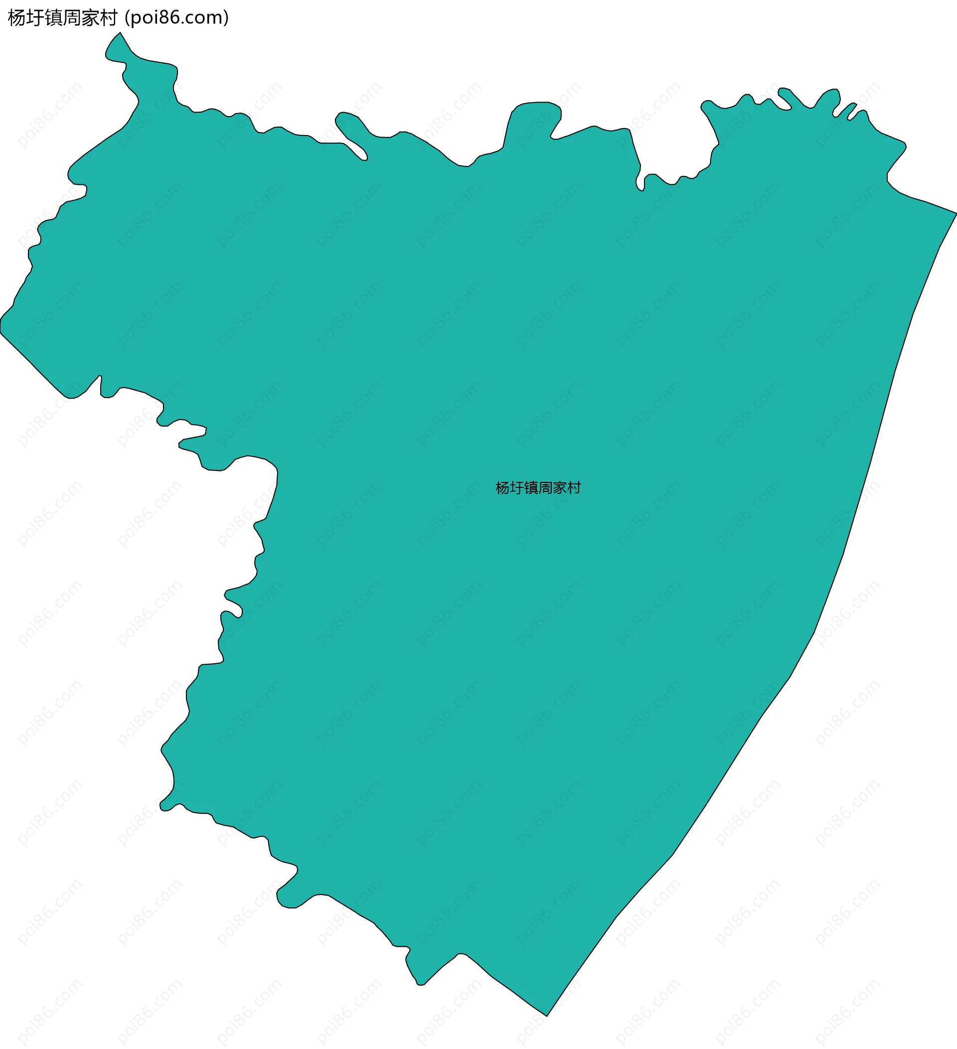 杨圩镇周家村边界地图