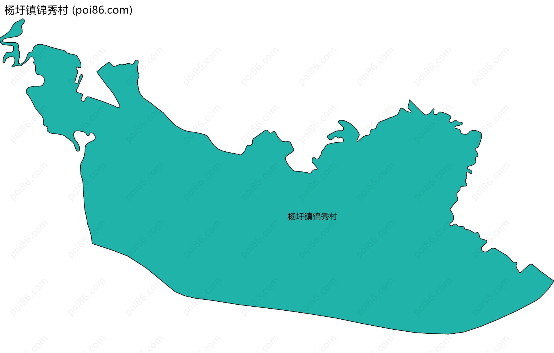 杨圩镇锦秀村边界地图