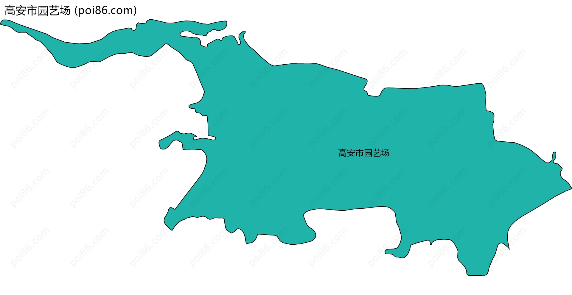 高安市园艺场边界地图