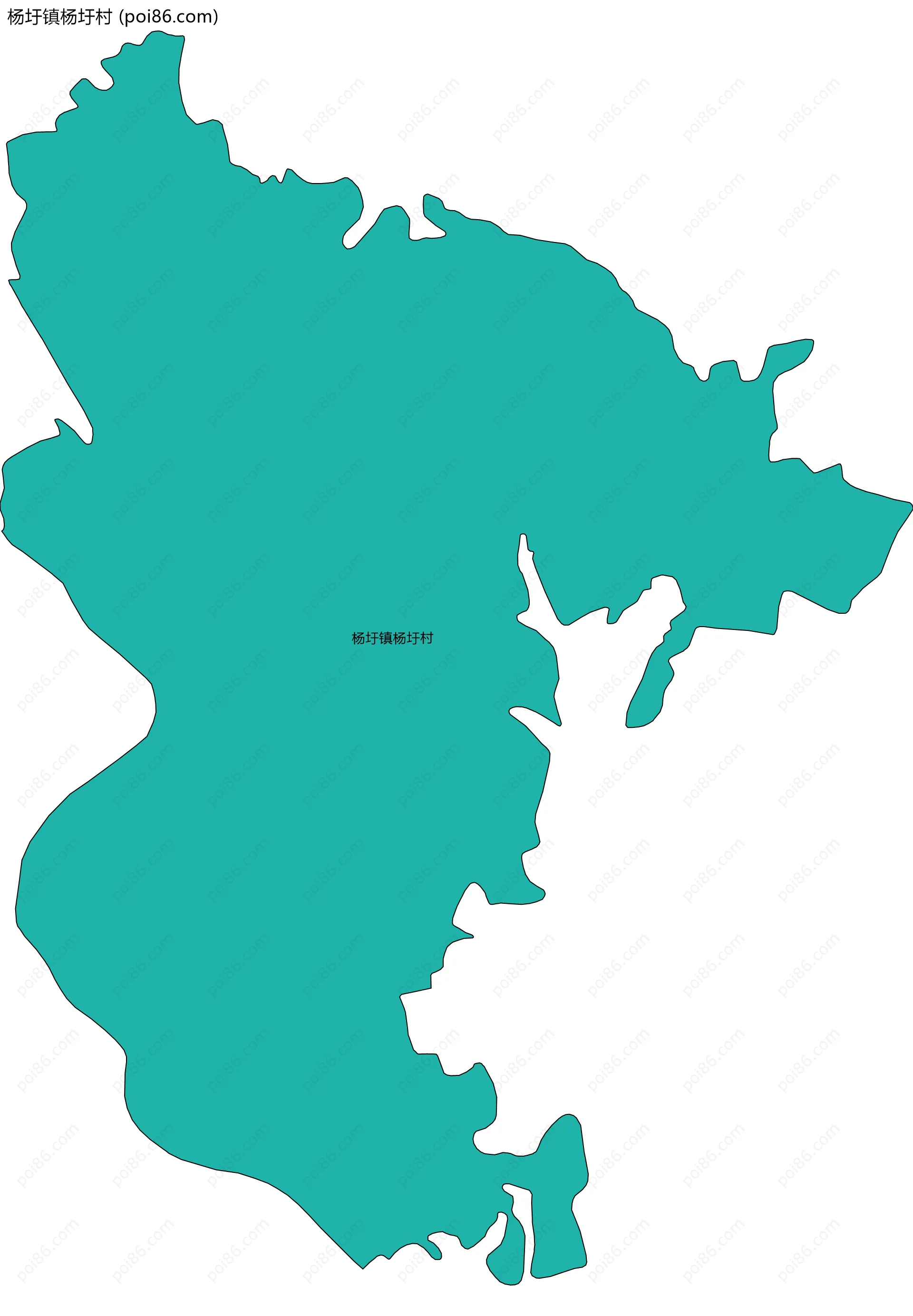 杨圩镇杨圩村边界地图