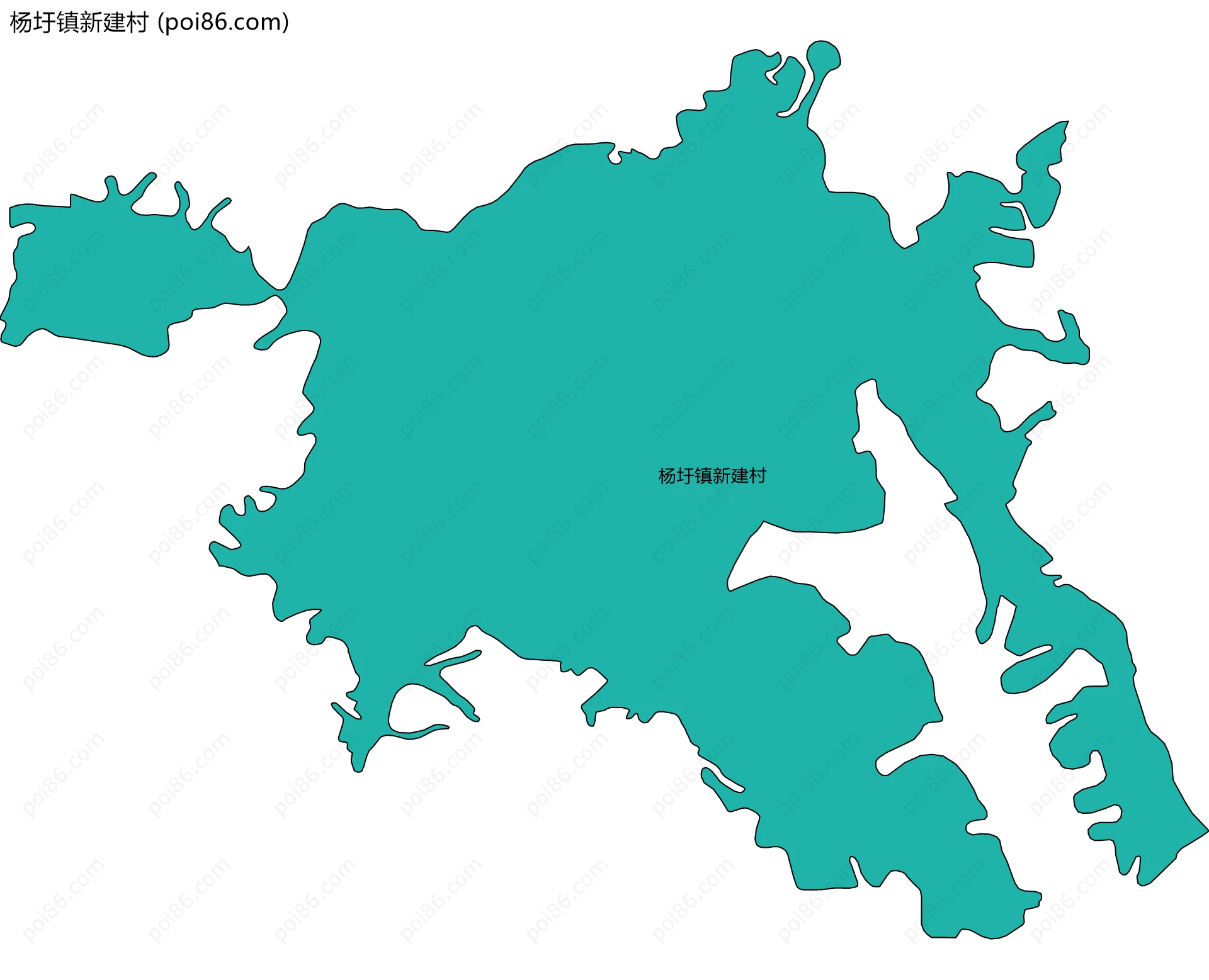 杨圩镇新建村边界地图