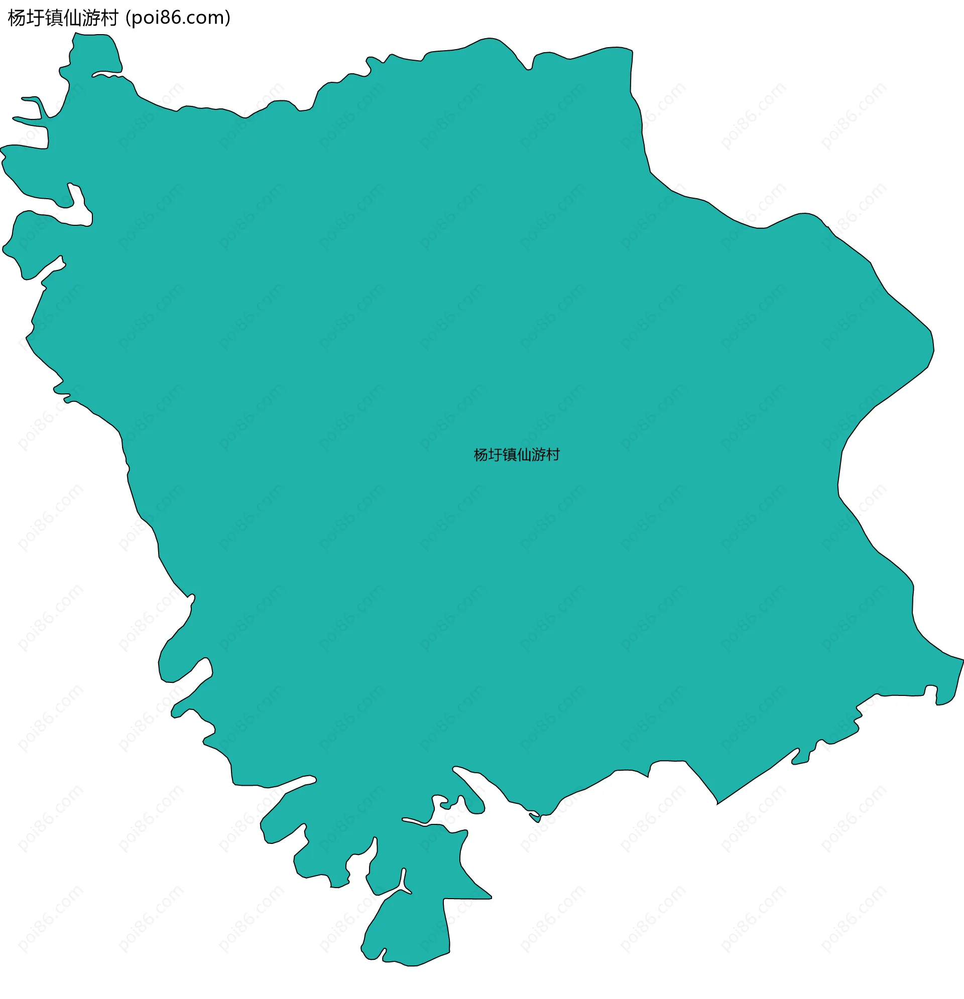 杨圩镇仙游村边界地图