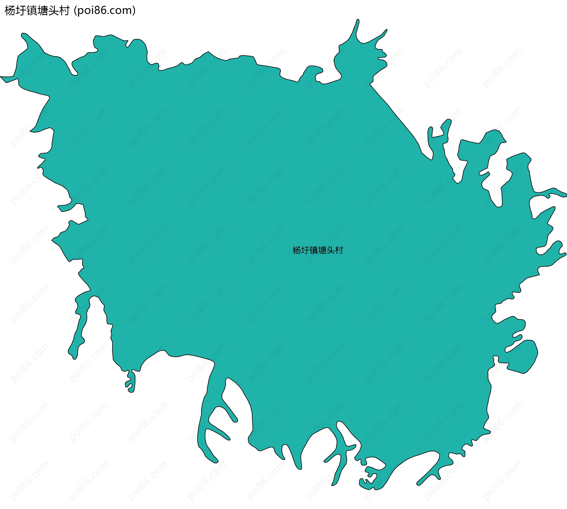 杨圩镇塘头村边界地图